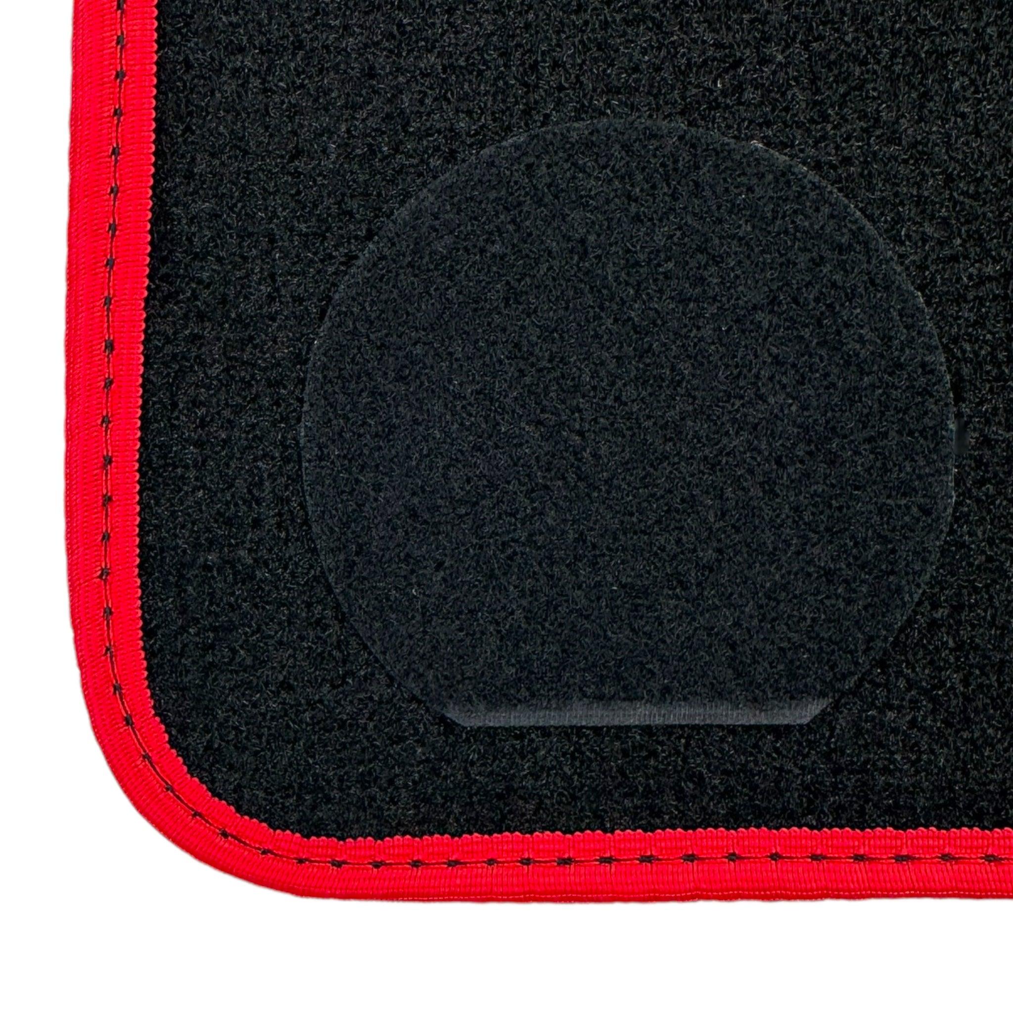 Black Floor Mats for Ferrari Purosangue Long with Red Trim | Italian Edition - Scuderia
