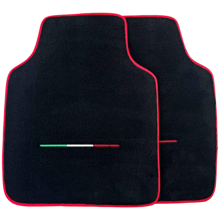 Black Floor Mats for Ferrari Purosangue Long with Red Trim | Italian Edition - Scuderia