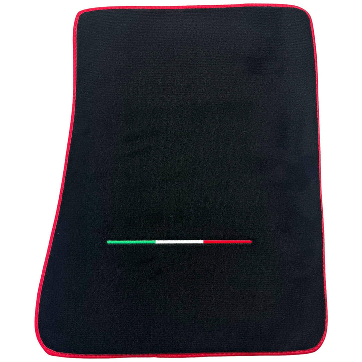 Black Floor Mats for Ferrari Purosangue Long with Red Trim | Italian Edition - Scuderia