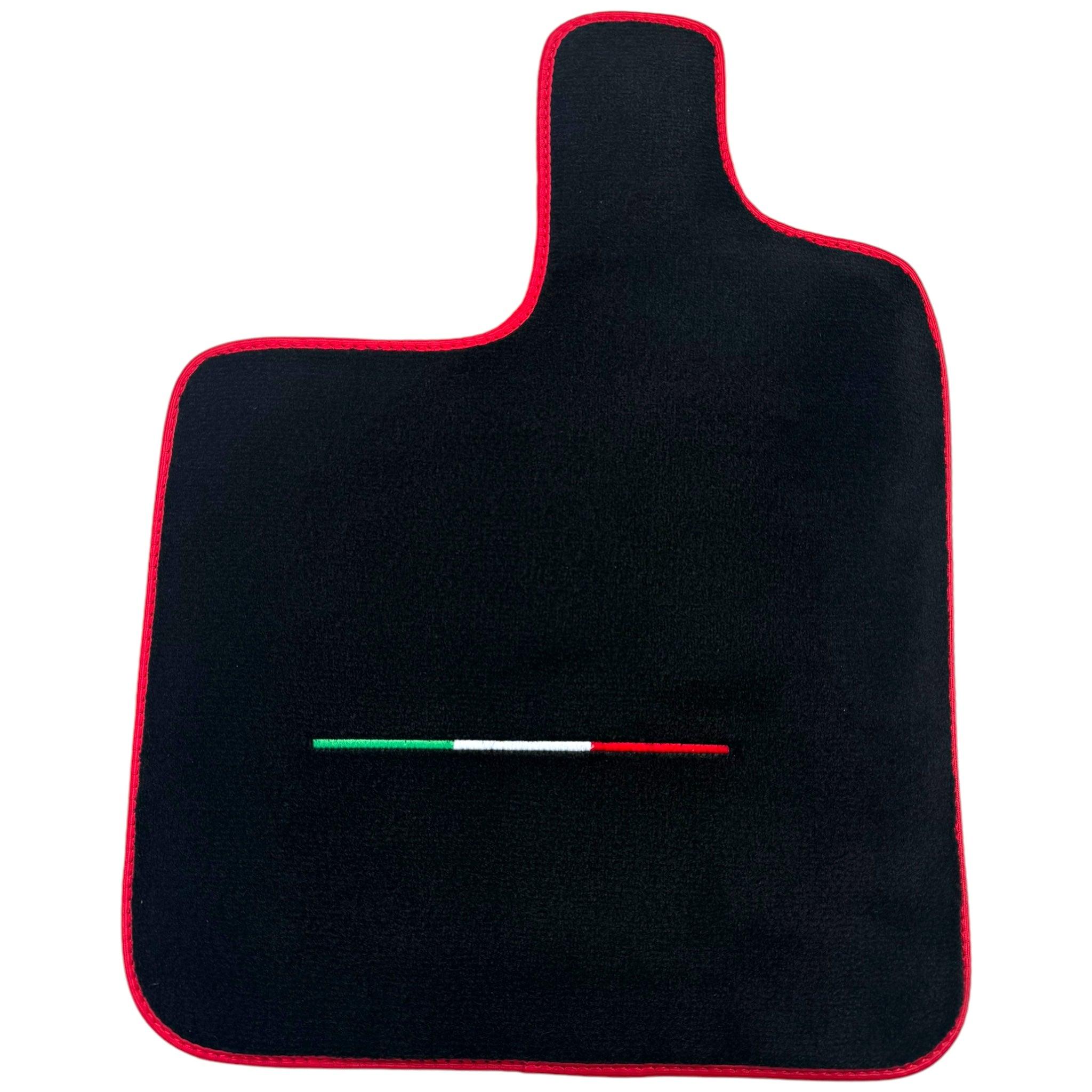 Black Floor Mats for Ferrari Purosangue Long with Red Trim | Italian Edition - Scuderia
