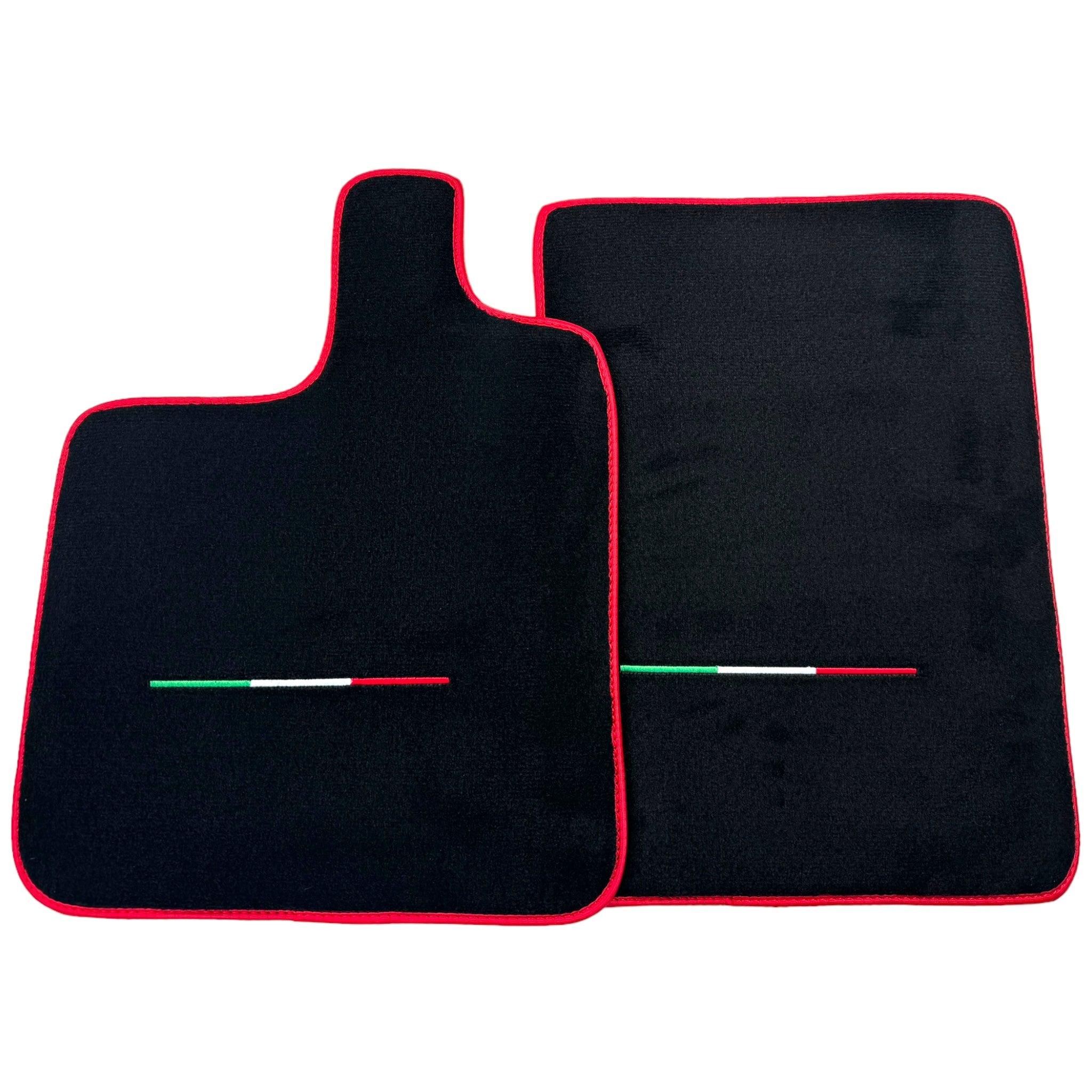 Black Floor Mats for Ferrari Purosangue Long with Red Trim | Italian Edition - Scuderia