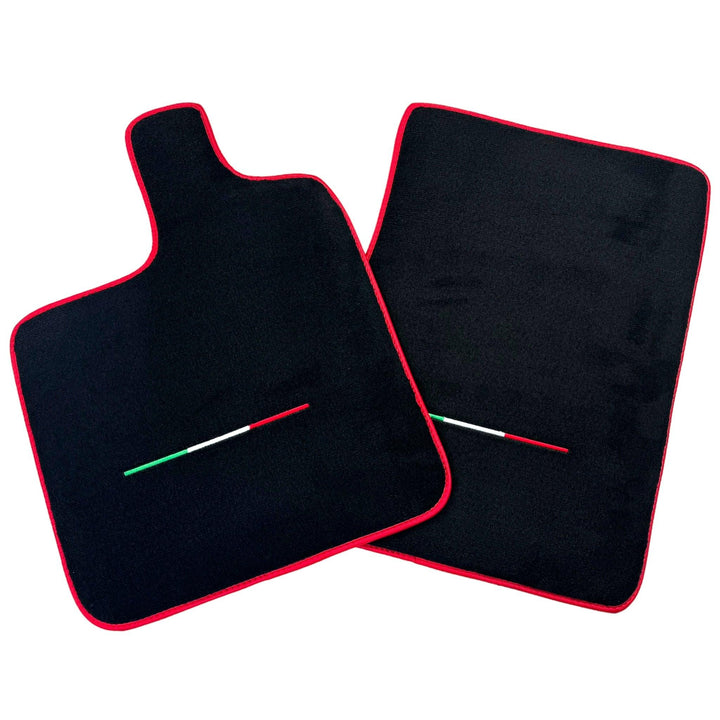 Black Floor Mats for Ferrari Purosangue Long with Red Trim | Italian Edition - Scuderia