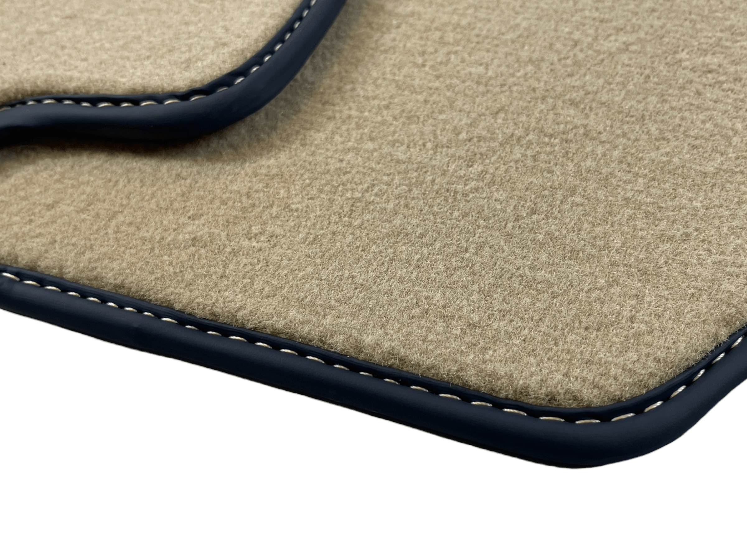 Beige Floor Mats For Ferrari F430 2004-2009 With Alcantara Leather - Scuderia