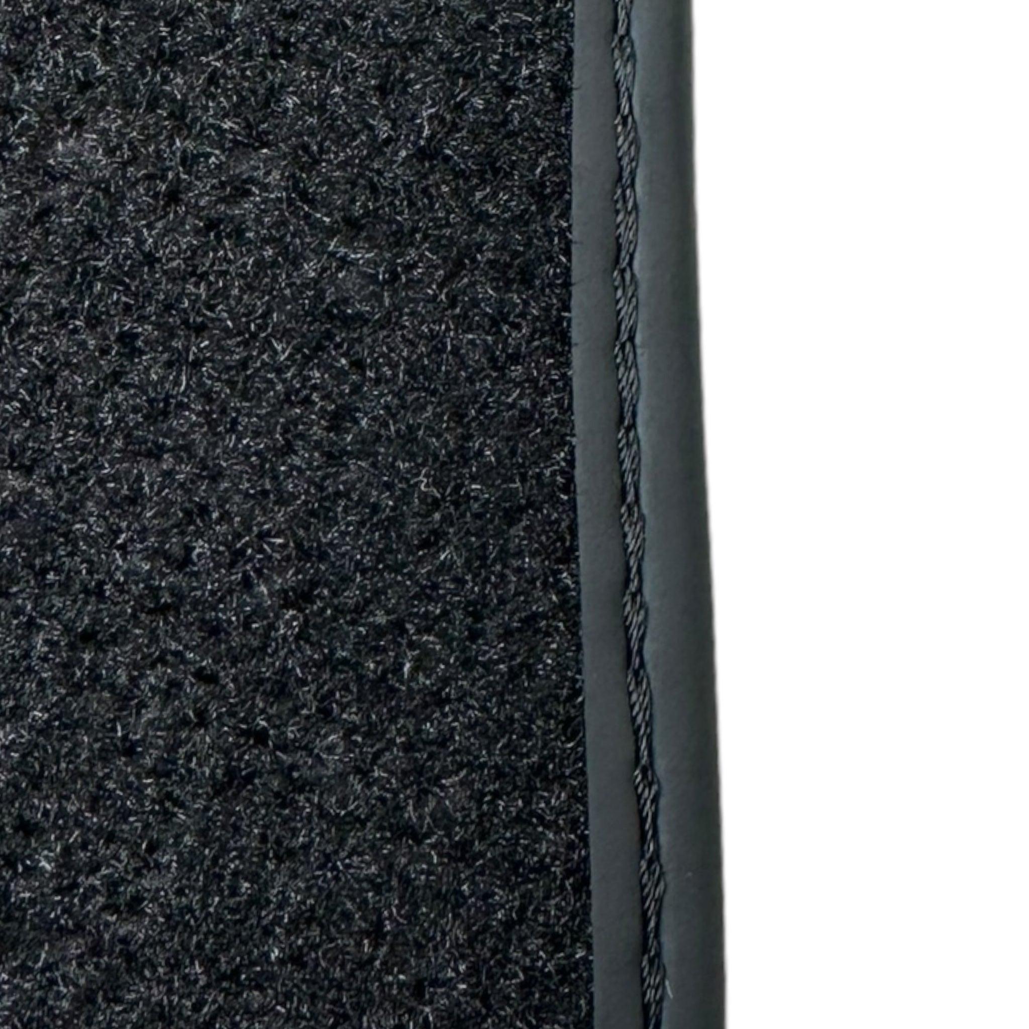 Black Floor Mats for Ferrari 296 GTS (2022-2024) with Leather - Scuderia