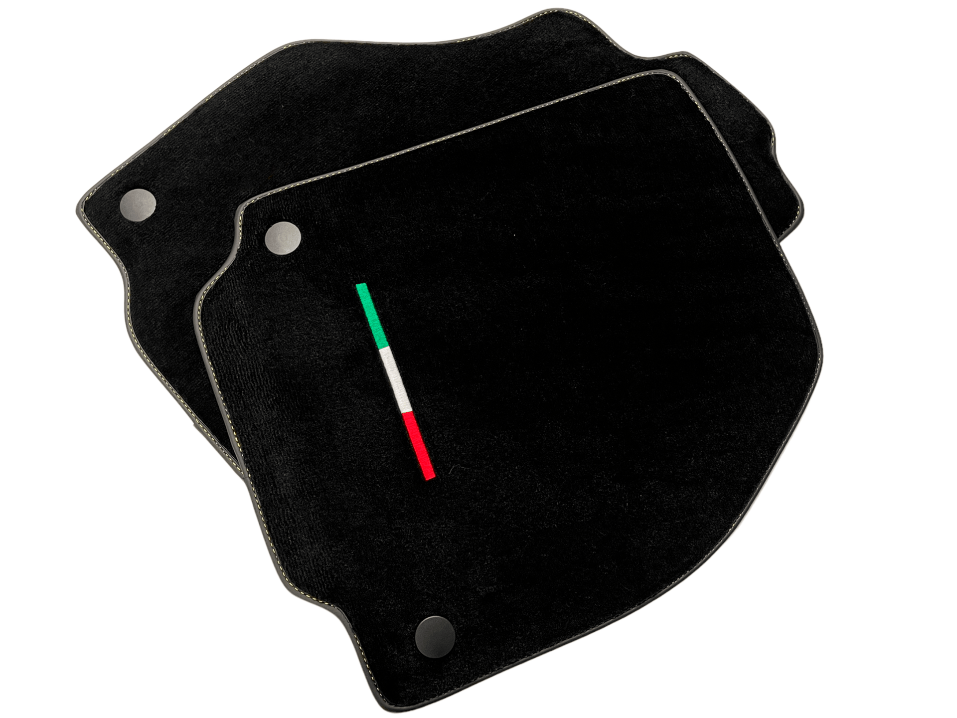 Black Car Mats For Ferrari 458 Gt2 2012-2015 Yellow Sewing