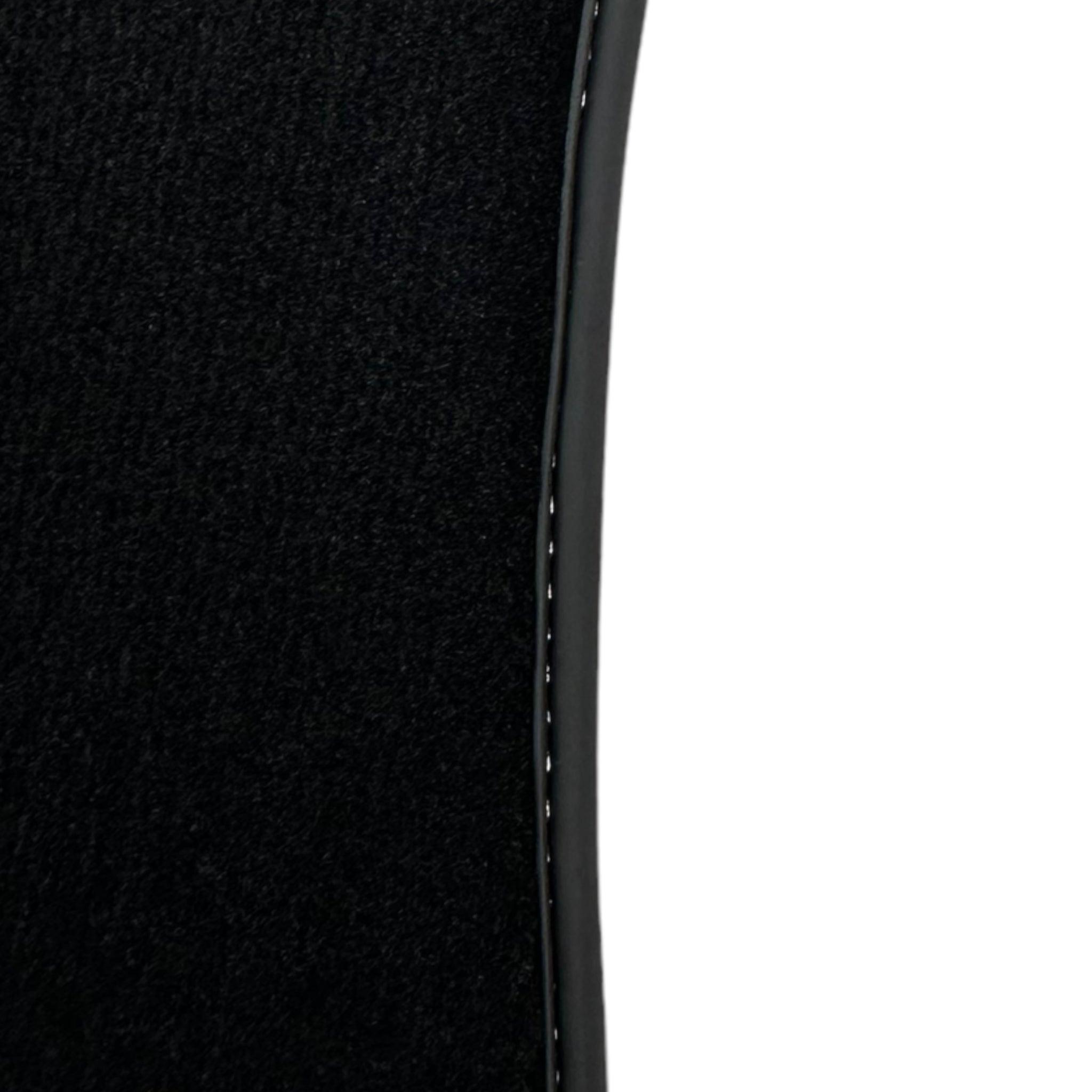 Black Floor Mats for Ferrari 812 GTS (2019-2023) with Red Alcantara Leather