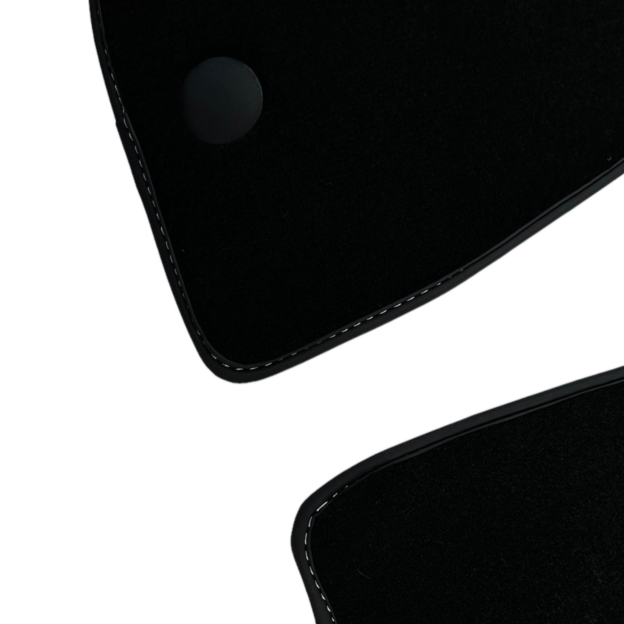Black Floor Mats for Ferrari 812 GTS (2019-2023) with Red Alcantara Leather