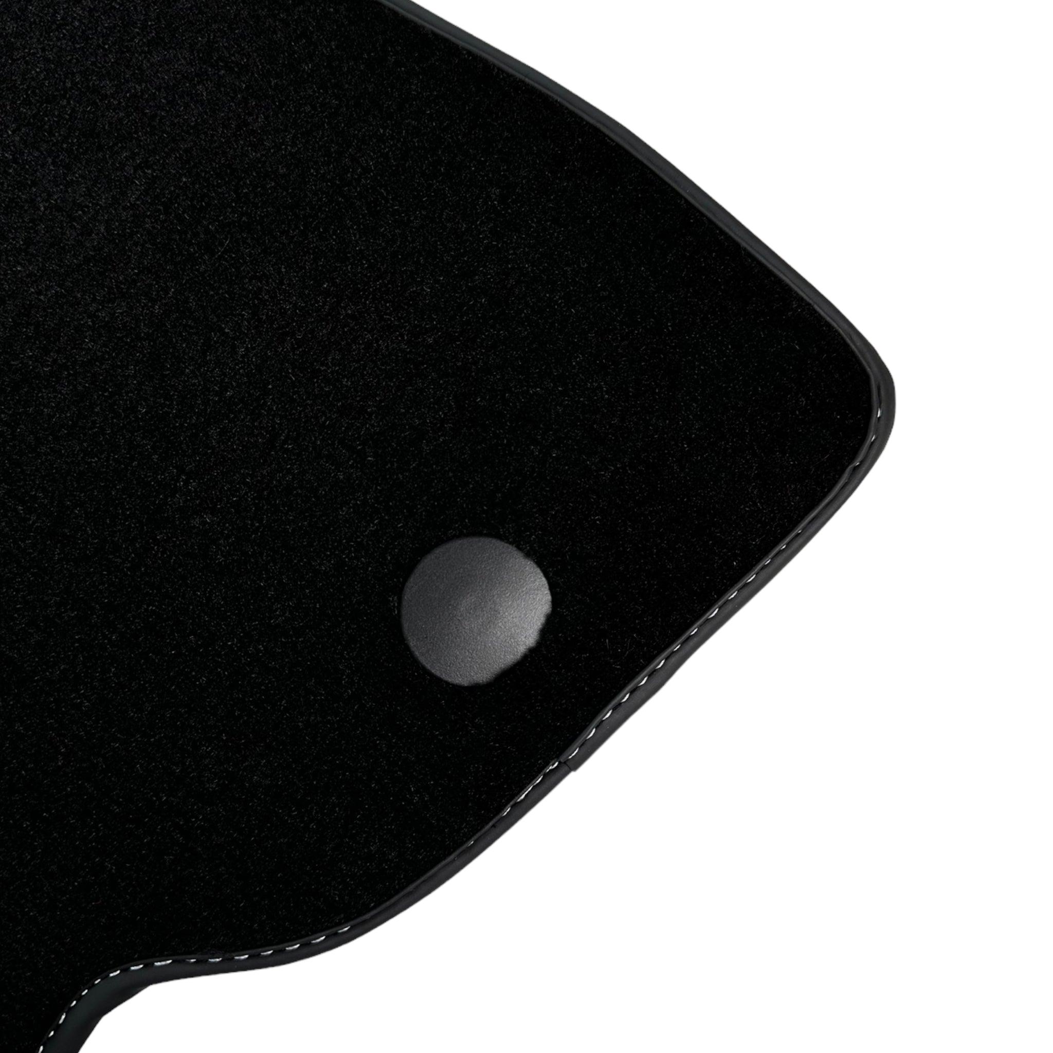 Black Floor Mats for Ferrari 812 GTS (2019-2023) with Red Alcantara Leather
