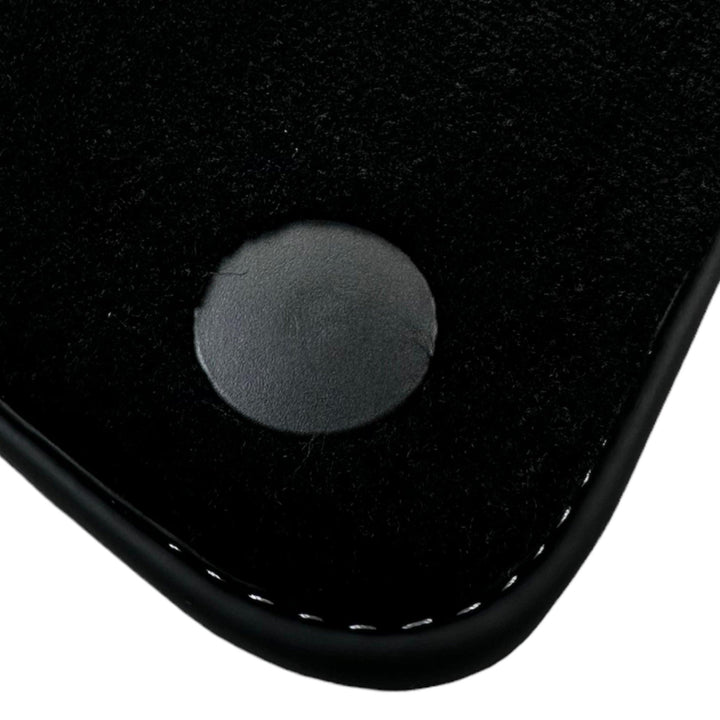 Black Floor Mats for Ferrari California (2008-2014) with Bordeaux Nappa Leather