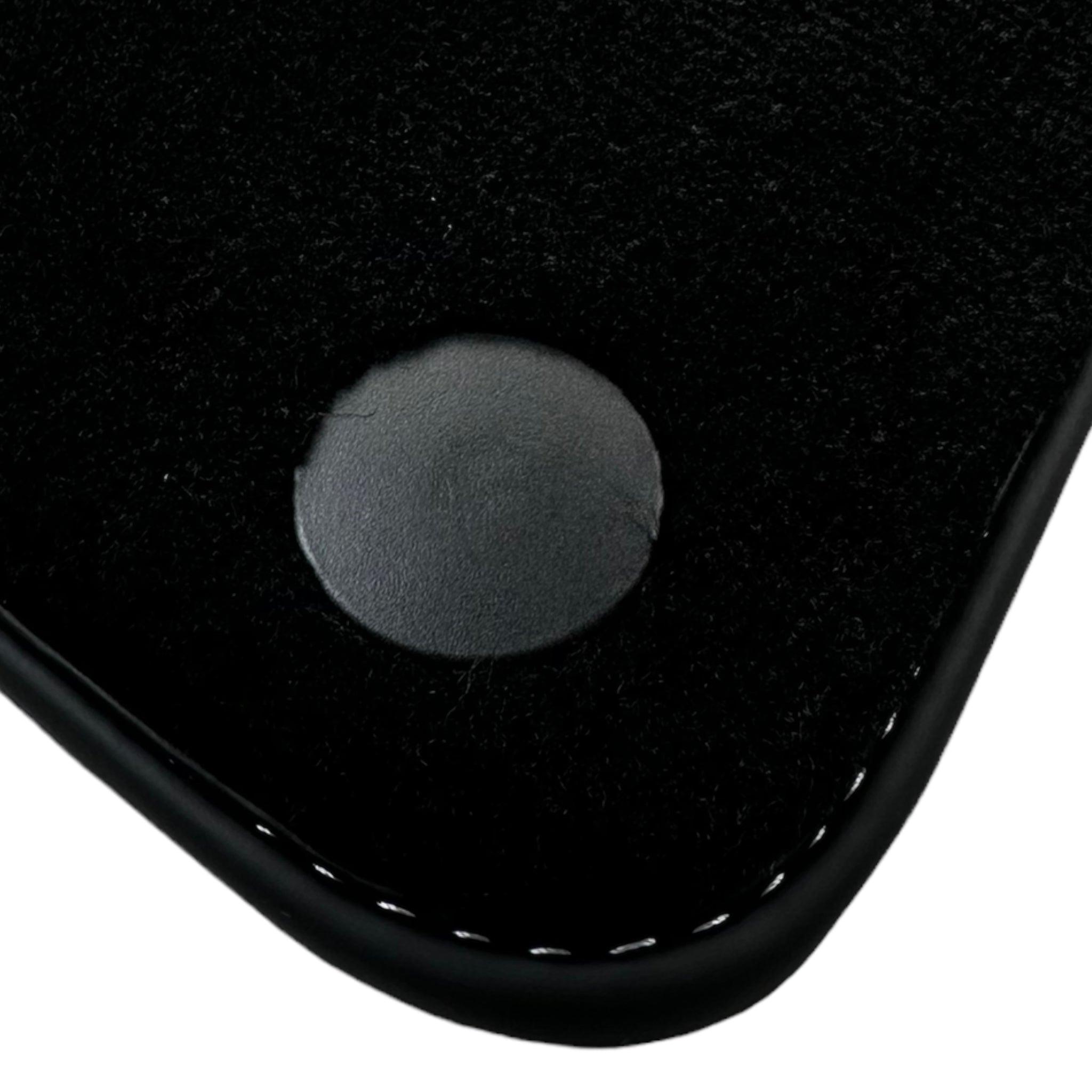 Black Floor Mats for Ferrari California (2008-2014) with Bordeaux Nappa Leather