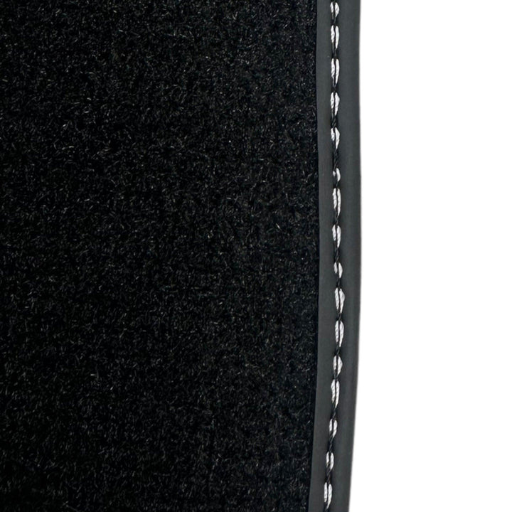 Black Floor Mats for Ferrari F12 Berlinetta (2012-2022) with Red Alcantara Leather