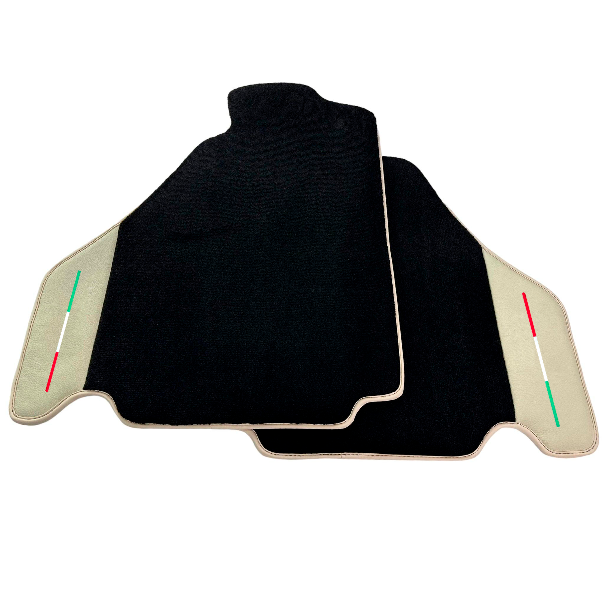 Black Car Mats For Ferrari F430 2004-2009 With Beige Leather