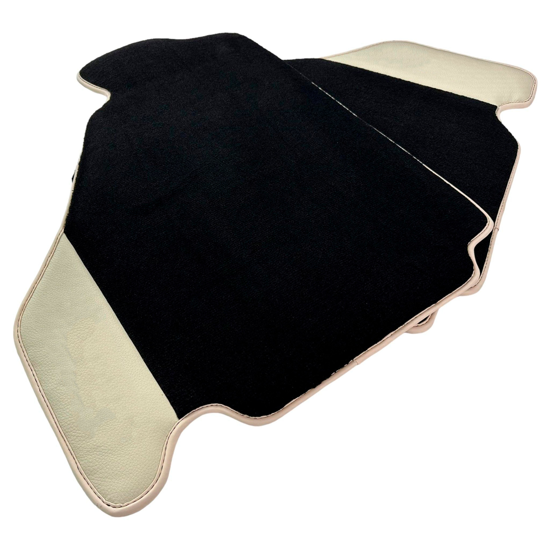 Black Car Mats For Ferrari F430 2004-2009 With Beige Leather