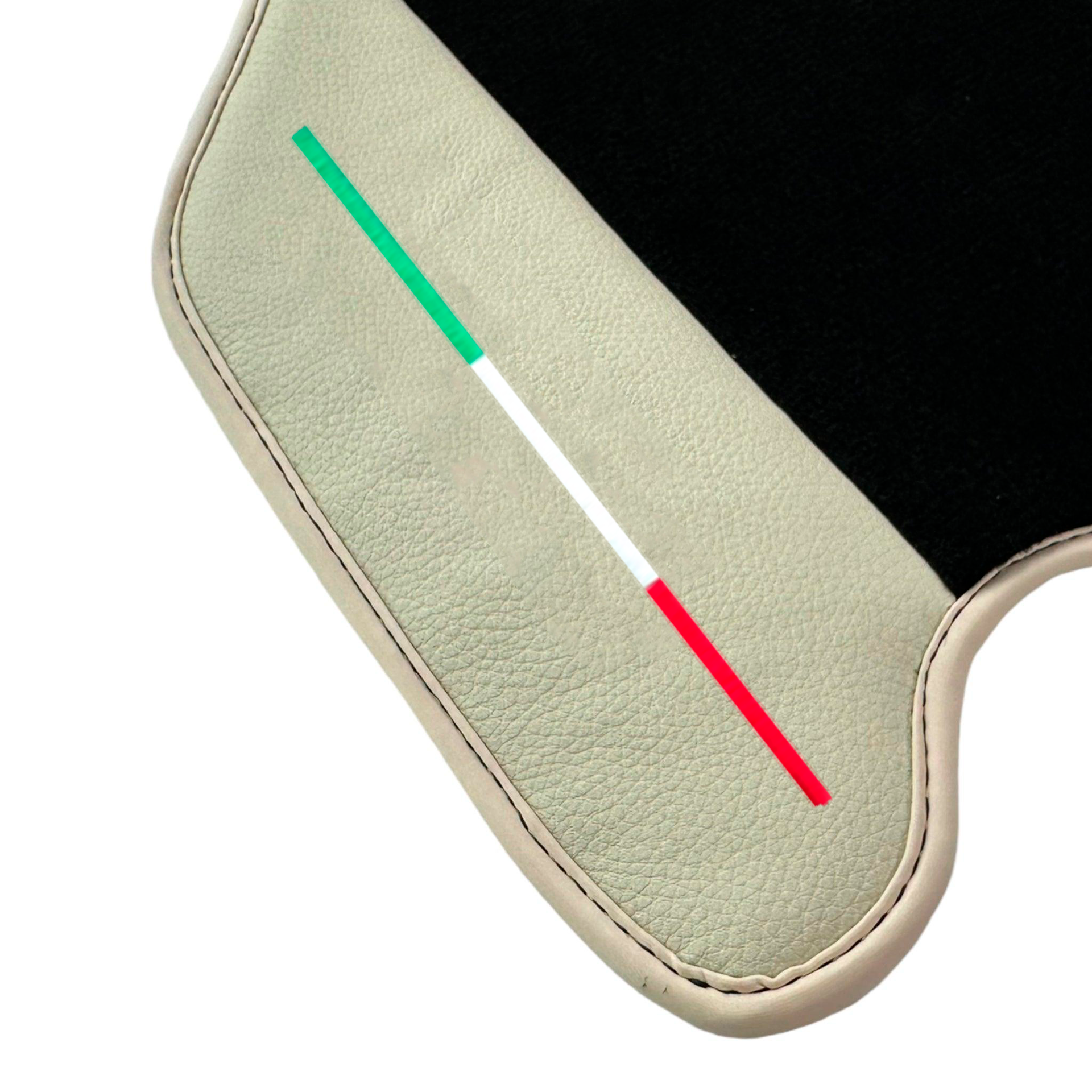 Black Car Mats For Ferrari F430 2004-2009 With Beige Leather