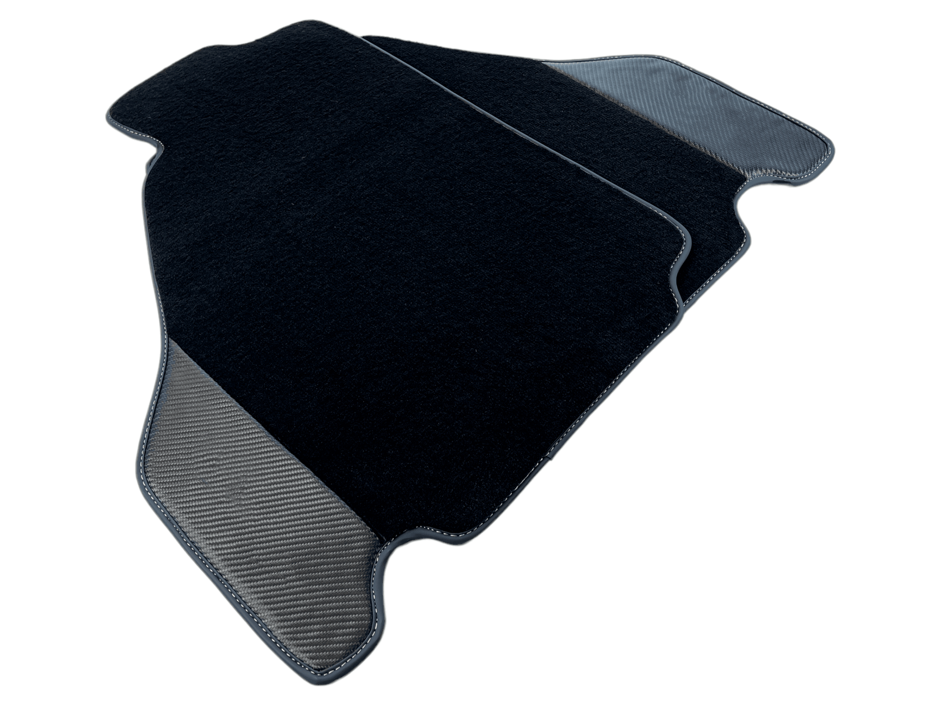 Black Car Mats For Ferrari F430 2004-2009 With Carbon Fiber Leather