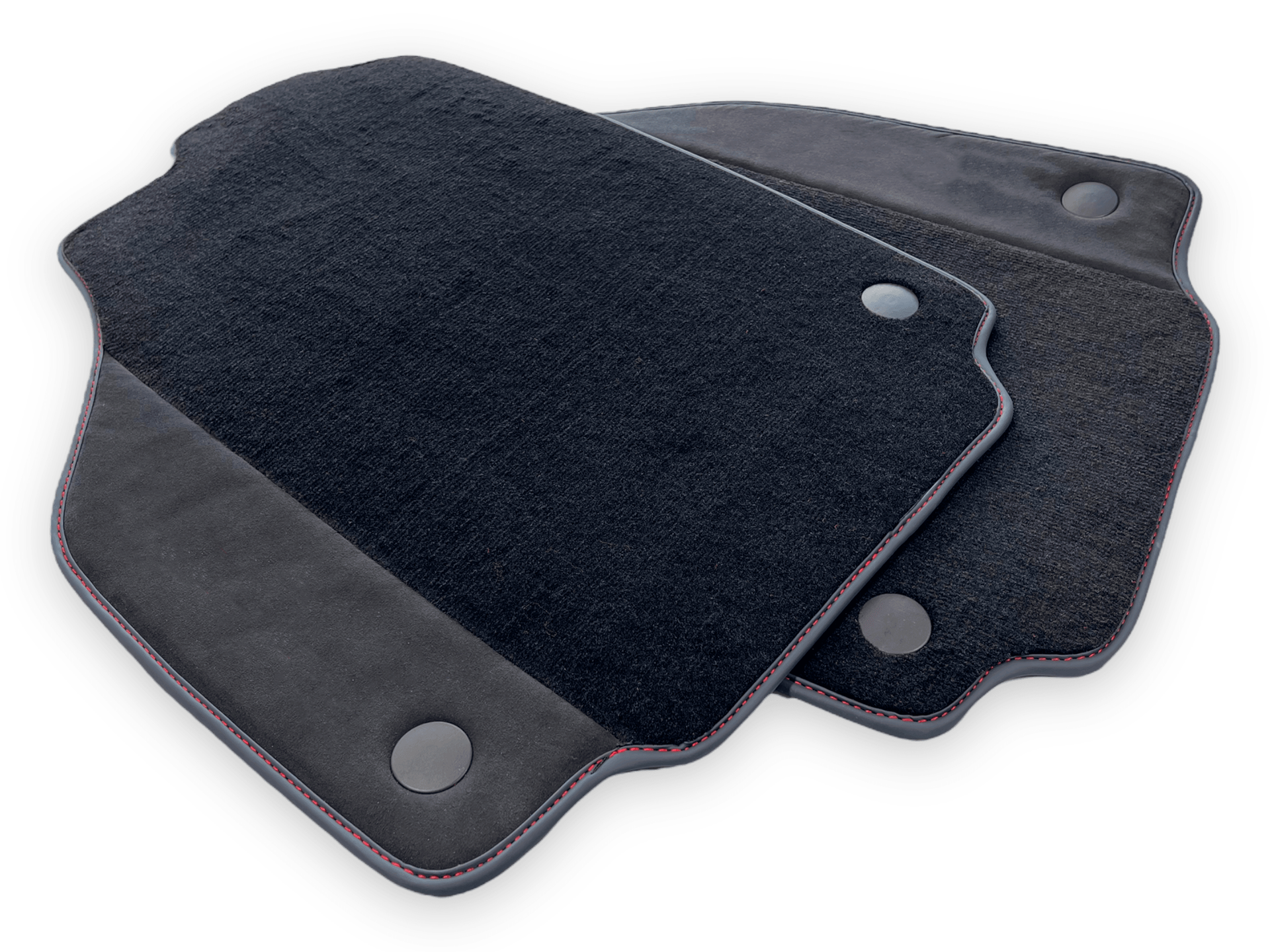 Black Car Mats For Ferrari F8 Tributo 2019-2022 With Alcantara Leather