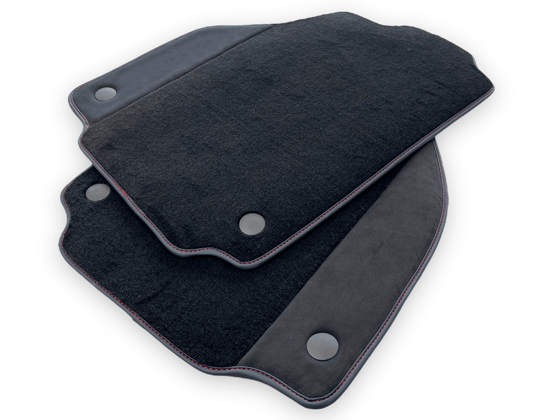 Black Car Mats For Ferrari F8 Tributo 2019-2022 With Alcantara Leather
