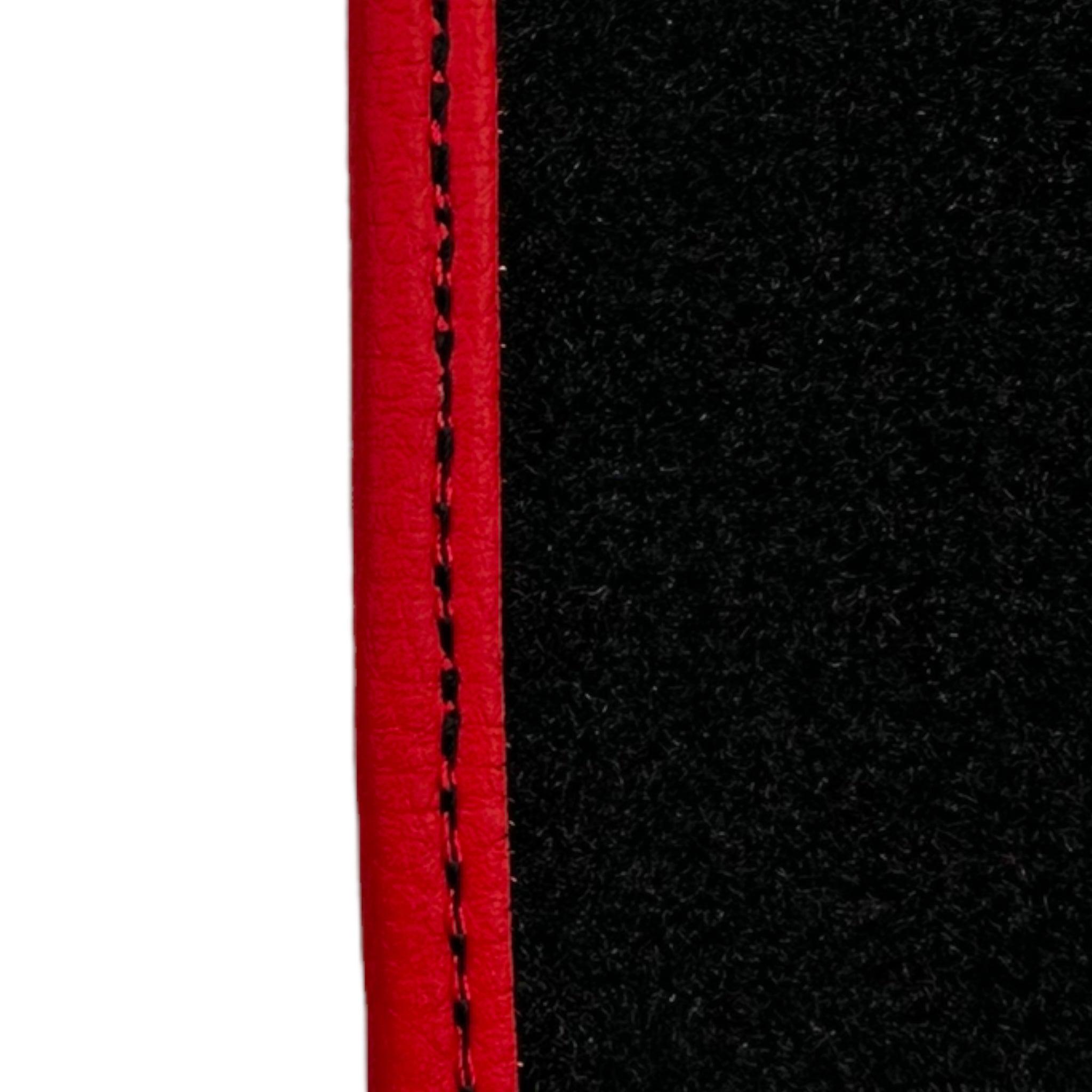 Black Floor Mats For Ferrari GTC4 Lusso (2016-2023) Italian Edition with Red Trim