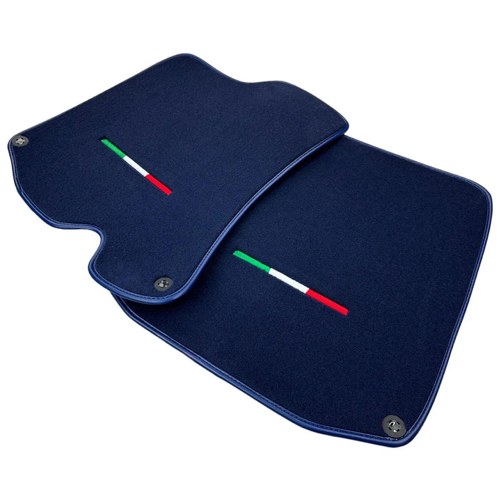 Dark Blue Floor Mats For Ferrari Roma (2021-2024) Italian Edition - Scuderia