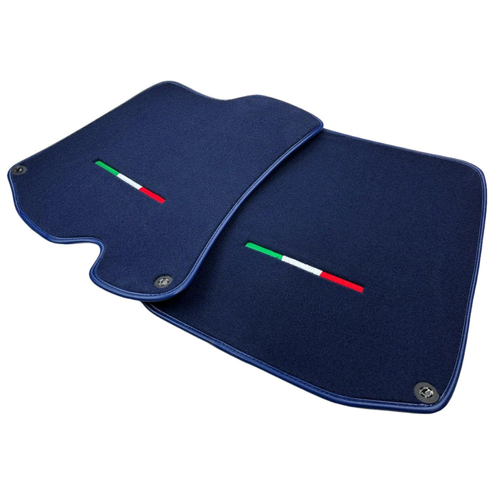 Dark Blue Floor Mats For Ferrari Roma (2021-2024) Italian Edition - Scuderia