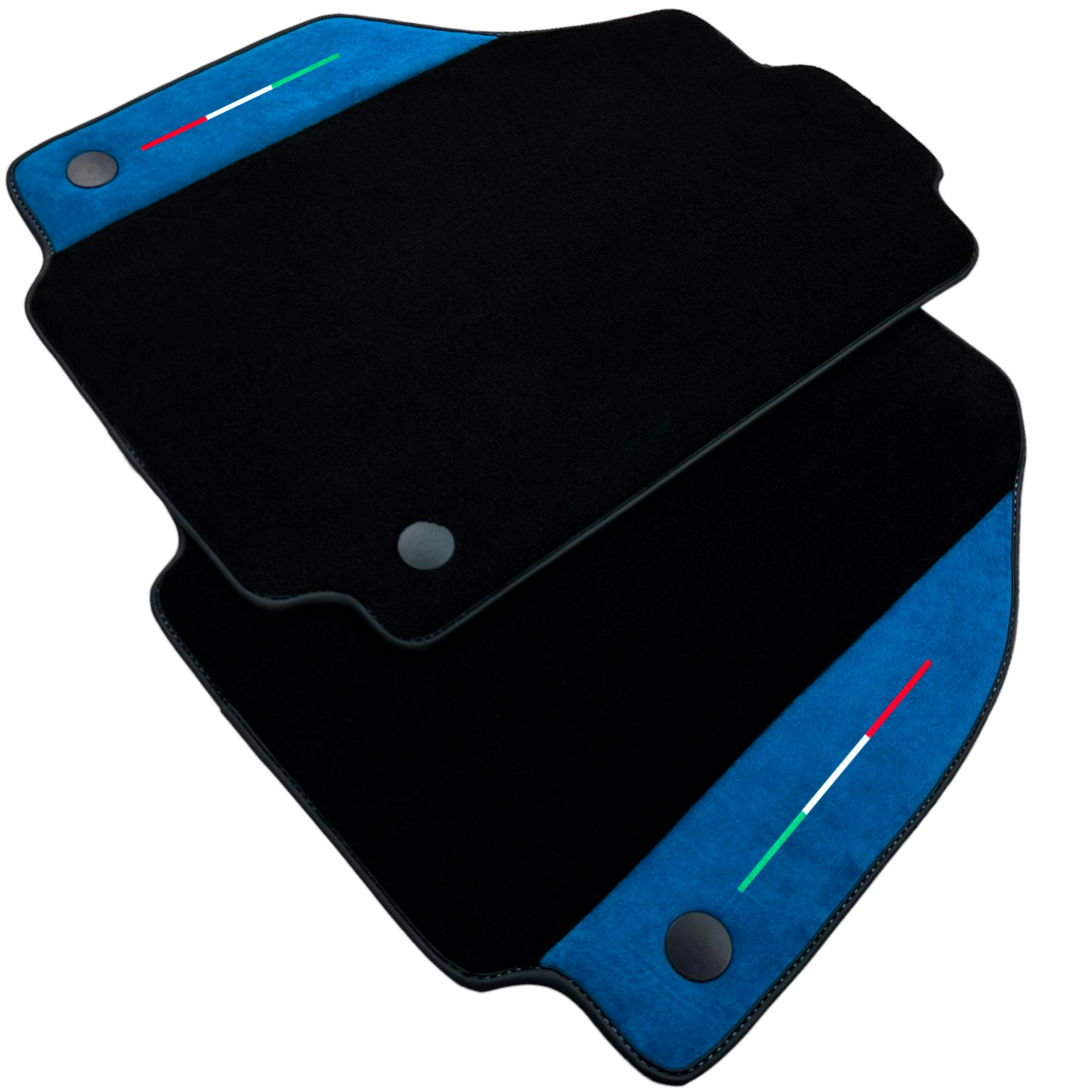 Car Mats For Ferrari F8 Tributo 2019-2022 With Blue Alcantara Leather