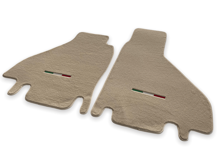 Floor Mats For Ferrari Testarossa 1984–1996 Beige Scuderia Brand Italy Edition - Scuderia