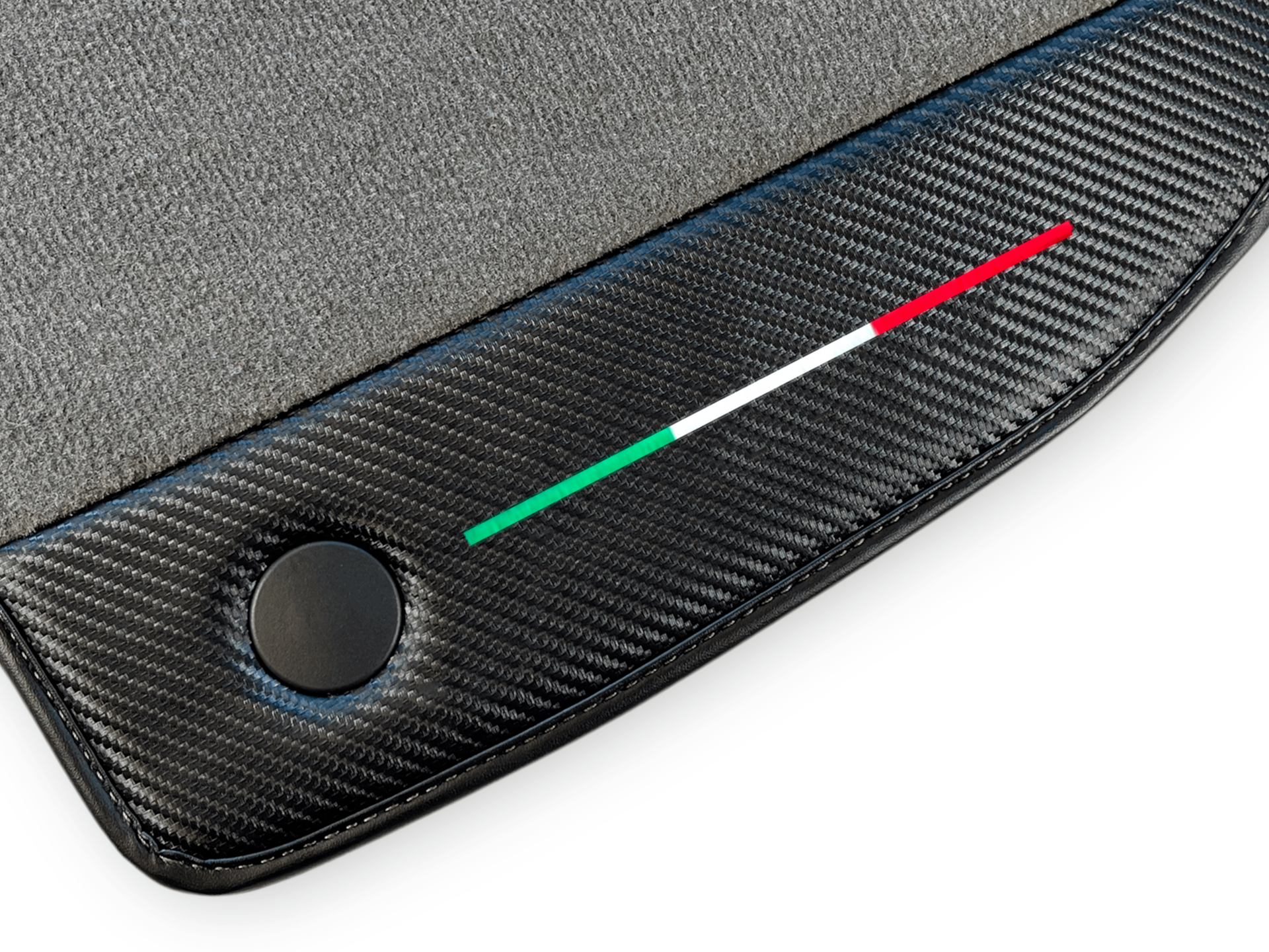 Gray Car Mats For Ferrari F8 Tributo 2019-2022 With Carbon Leather