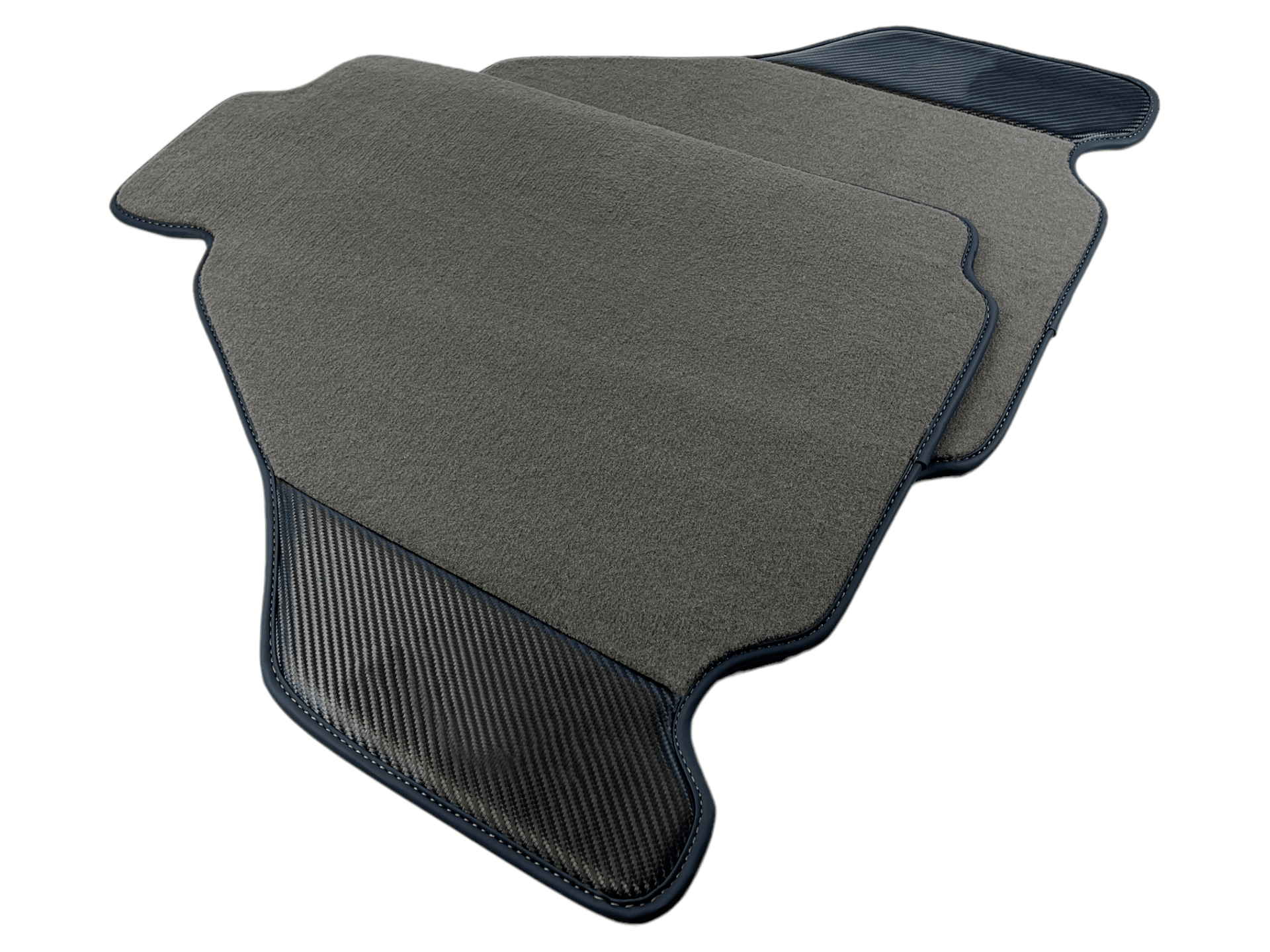 Gray Car Mats For Ferrari F430 2004-2009 With Carbon Fiber Leather