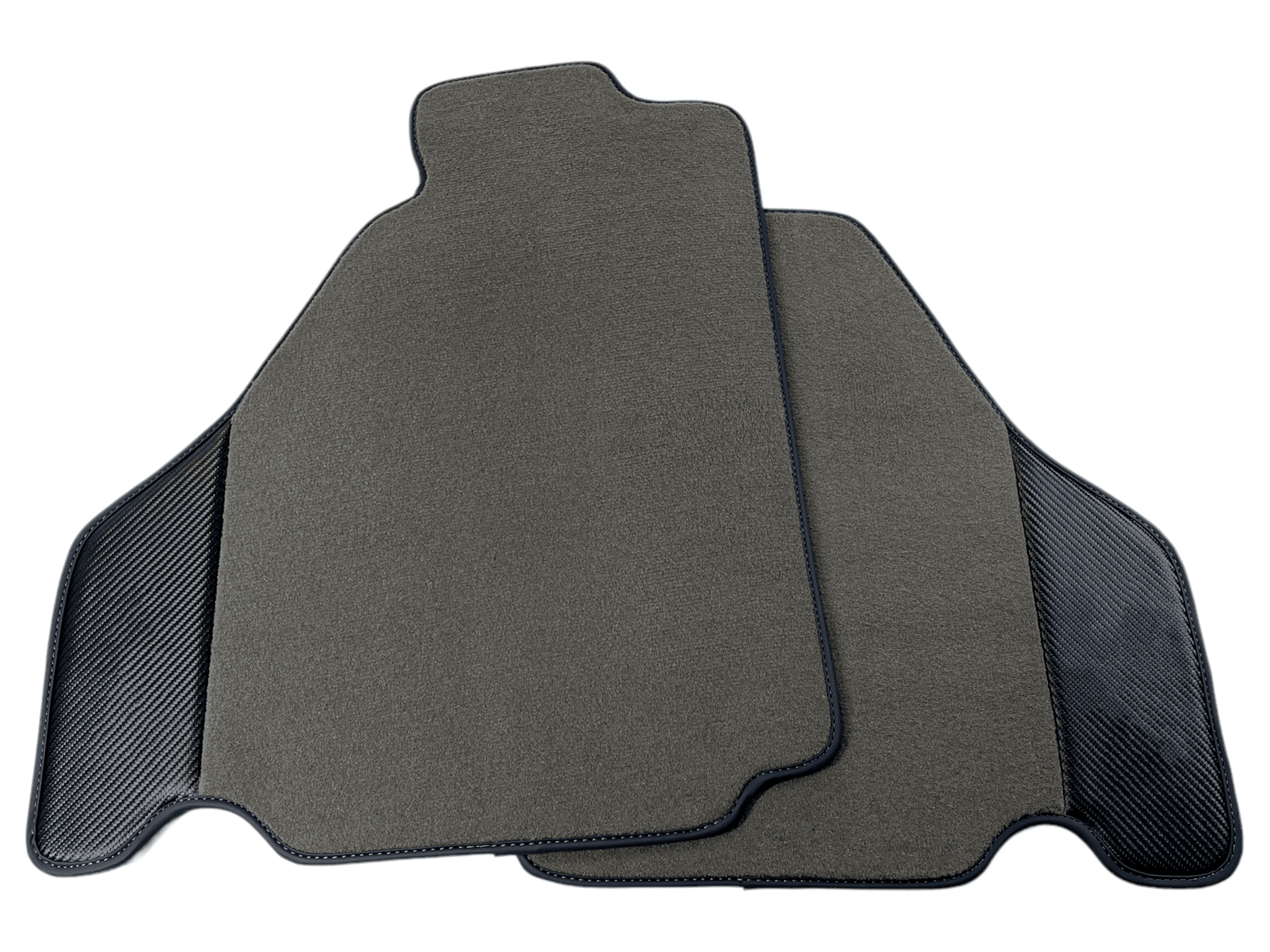 Gray Car Mats For Ferrari F430 2004-2009 With Carbon Fiber Leather