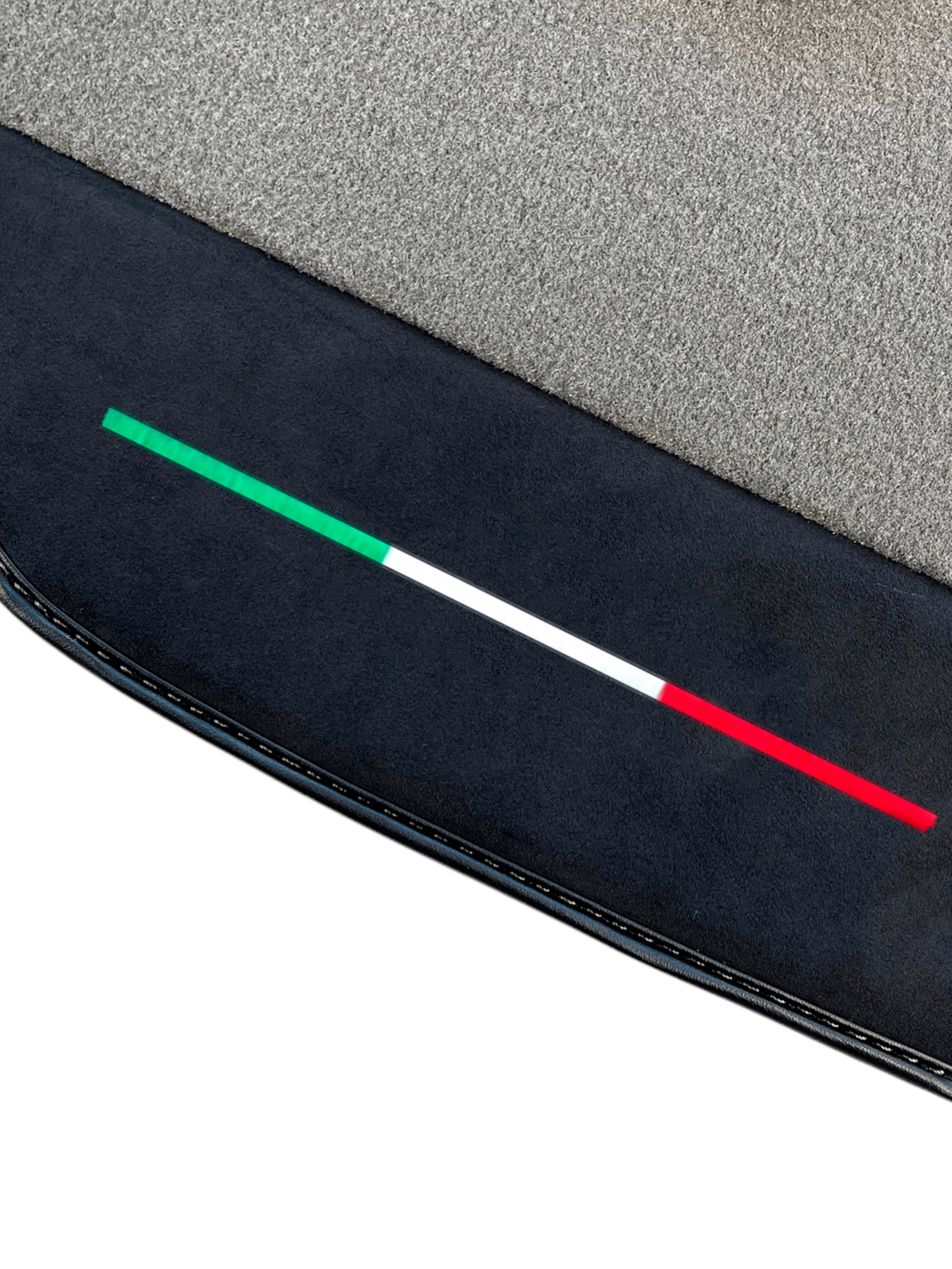 Gray Car Mats For Ferrari 488 Pista Spider 2019-2021 With Alcantara Leather