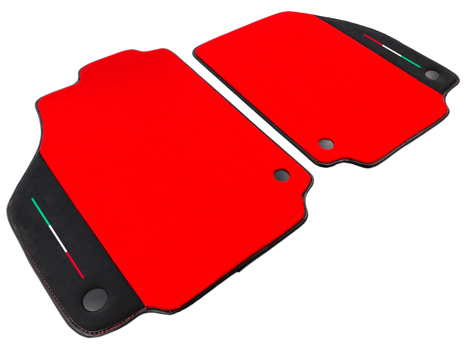 Red Car Mats For Ferrari F8 Tributo 2019-2022 With Alcantara Leather
