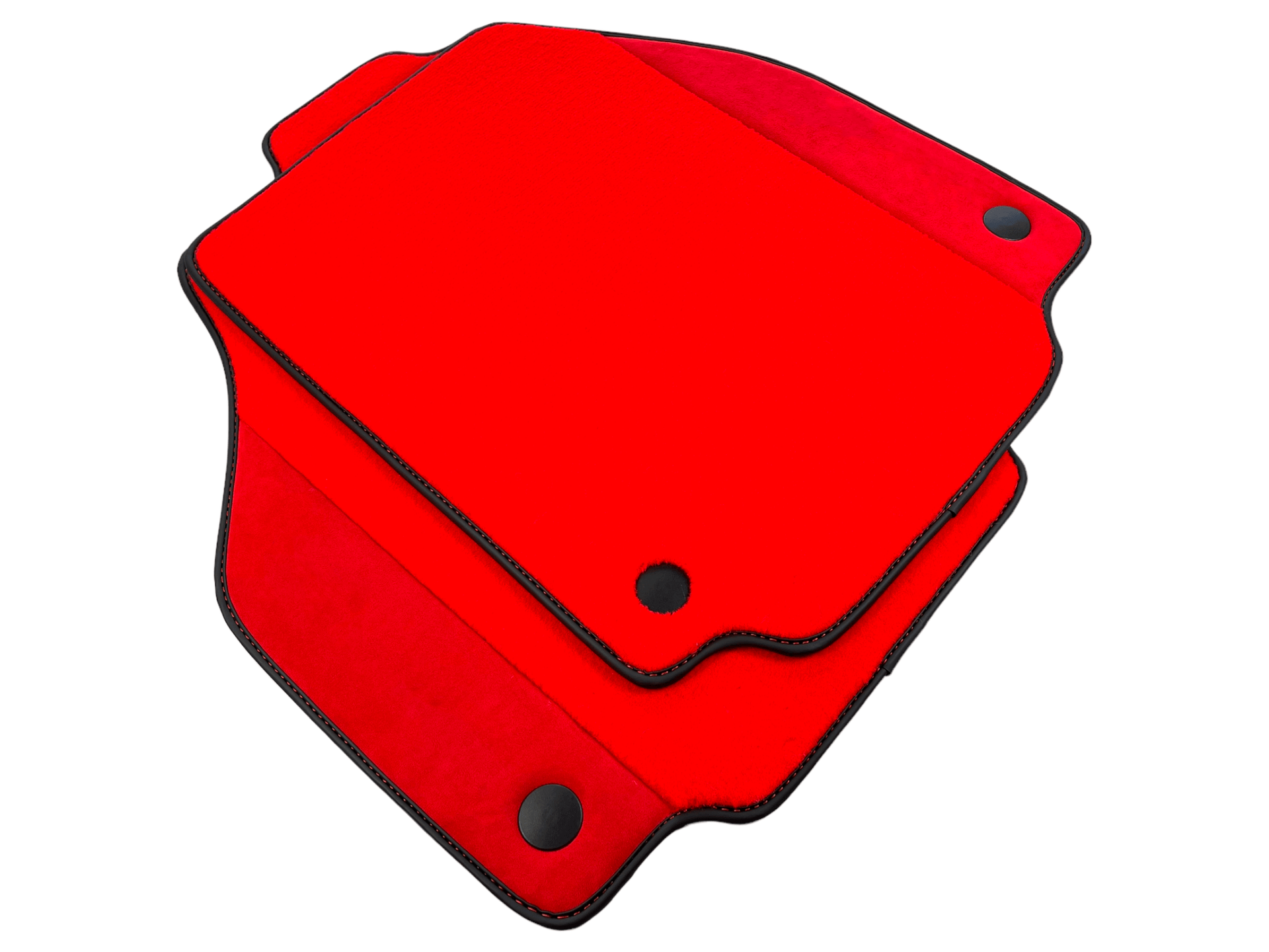 Red Car Mats For Ferrari 488 Pista Spider 2019-2021 With Red Alcantara Leather