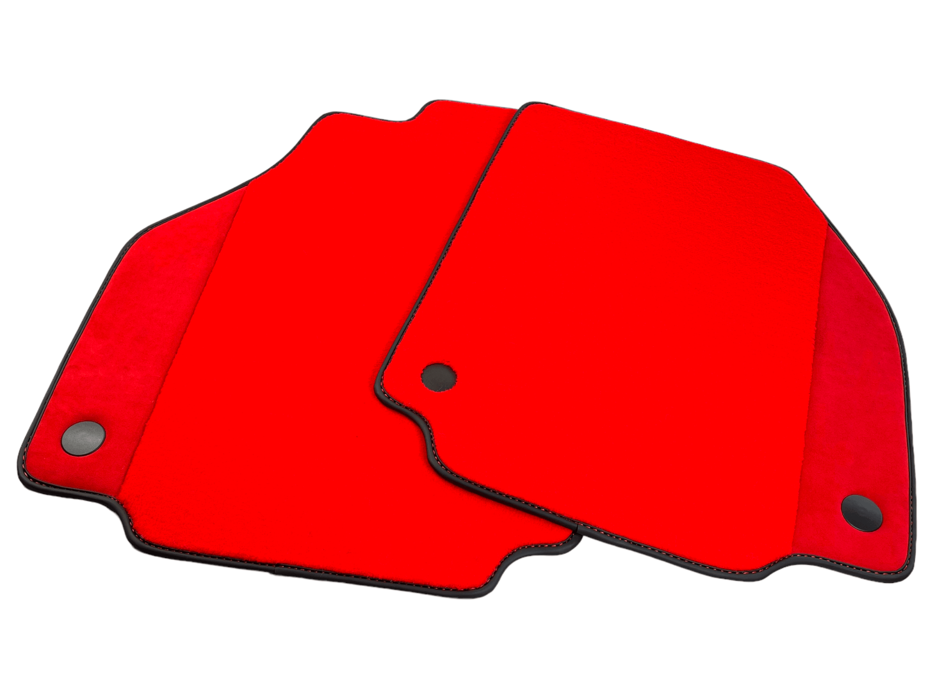 Red Car Mats For Ferrari 488 Pista Spider 2019-2021 With Red Alcantara Leather