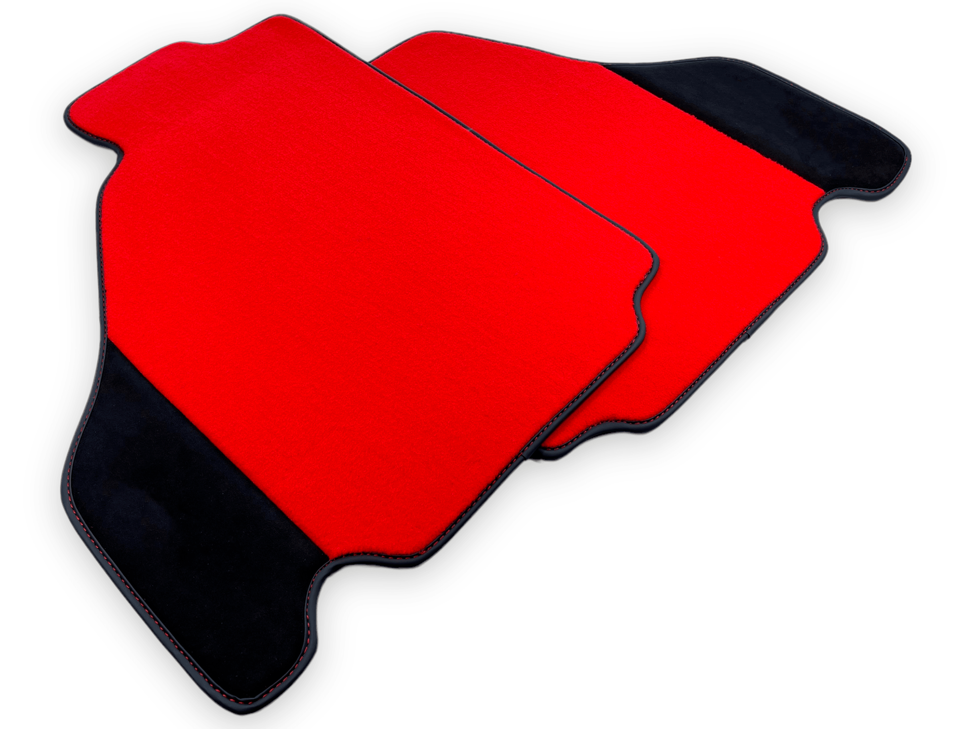 Red Car Mats For Ferrari F430 2004-2009 With Alcantara Leather