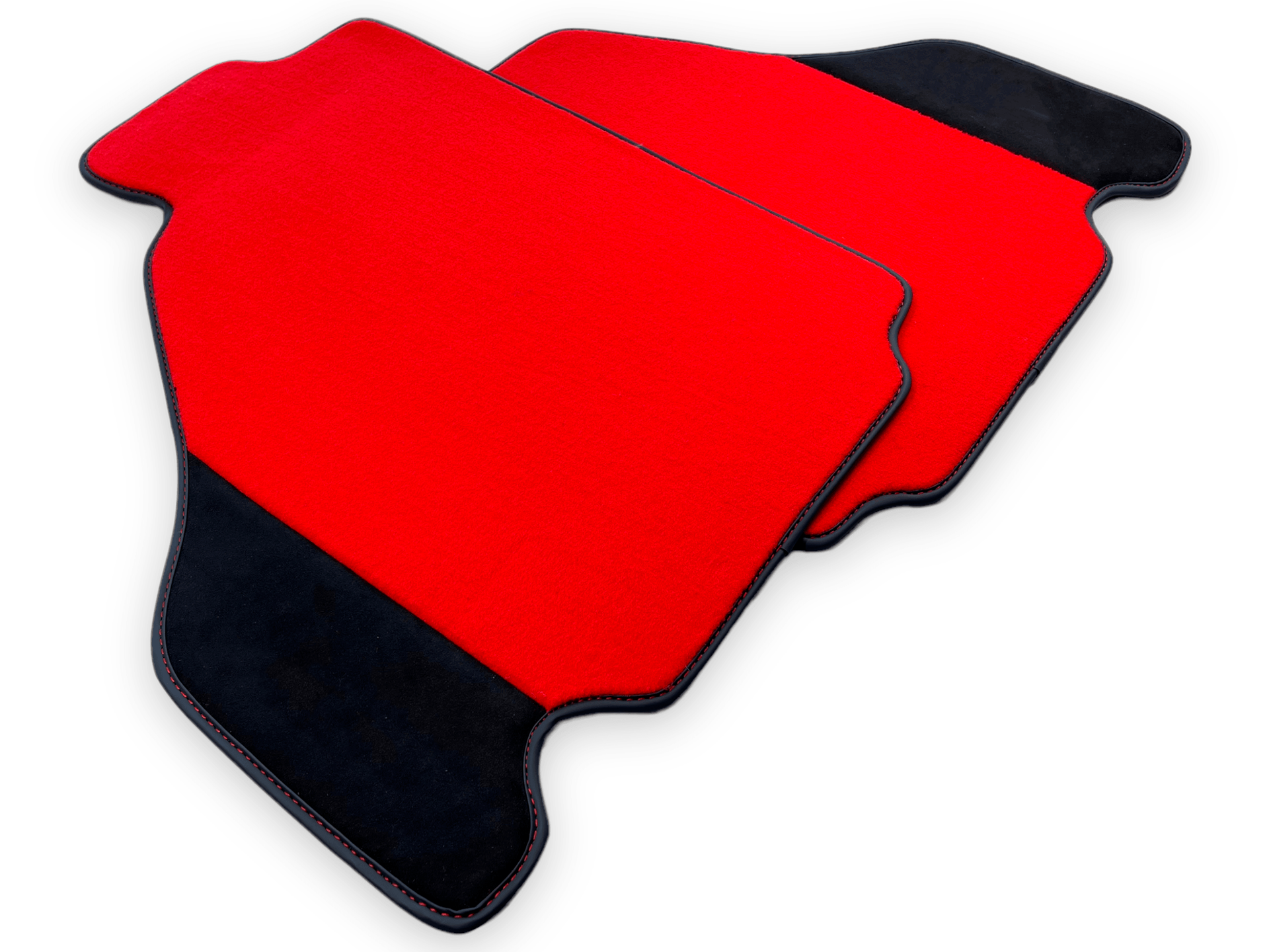 Red Car Mats For Ferrari F430 2004-2009 With Alcantara Leather