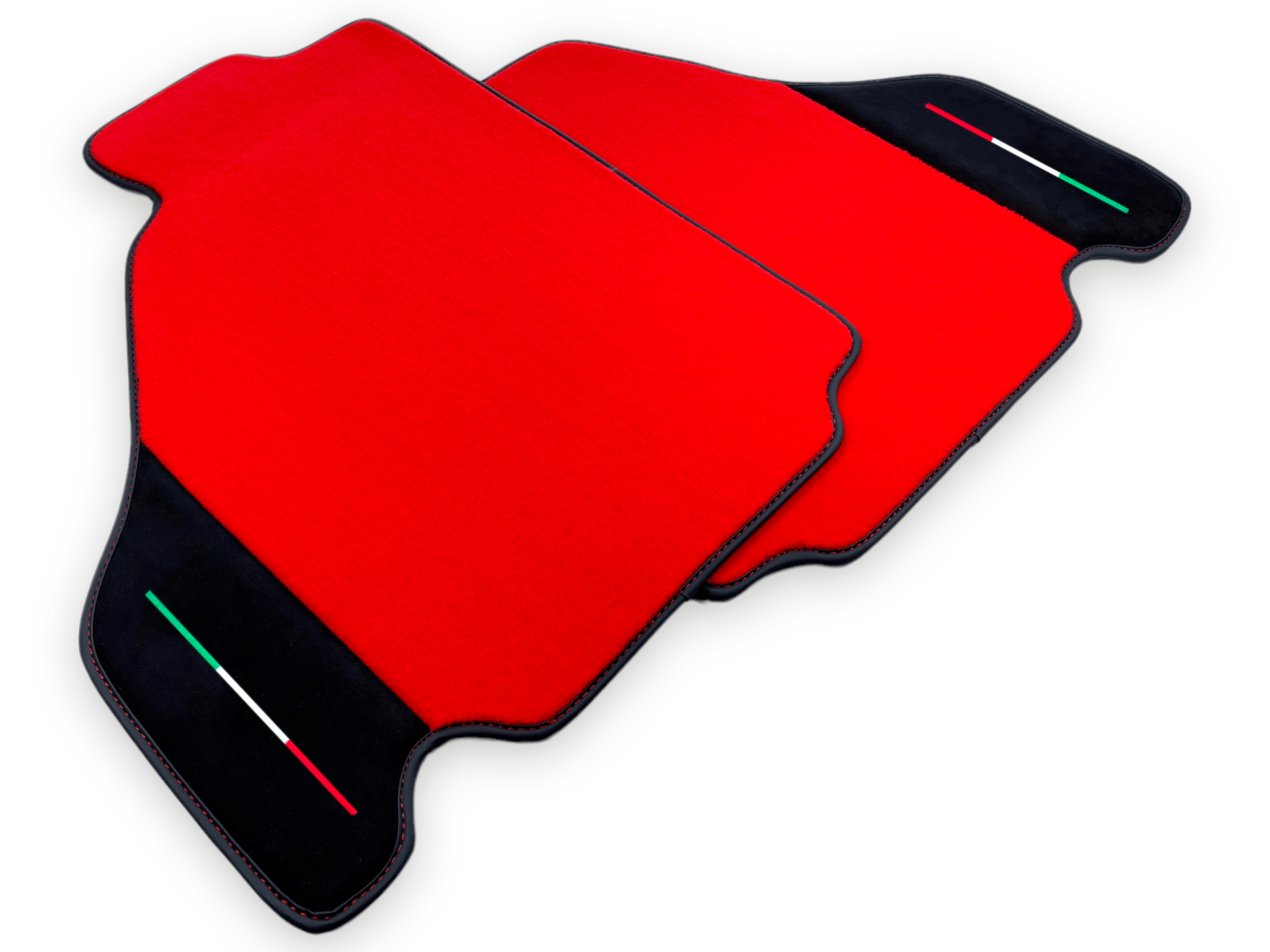 Red Car Mats For Ferrari F430 2004-2009 With Alcantara Leather