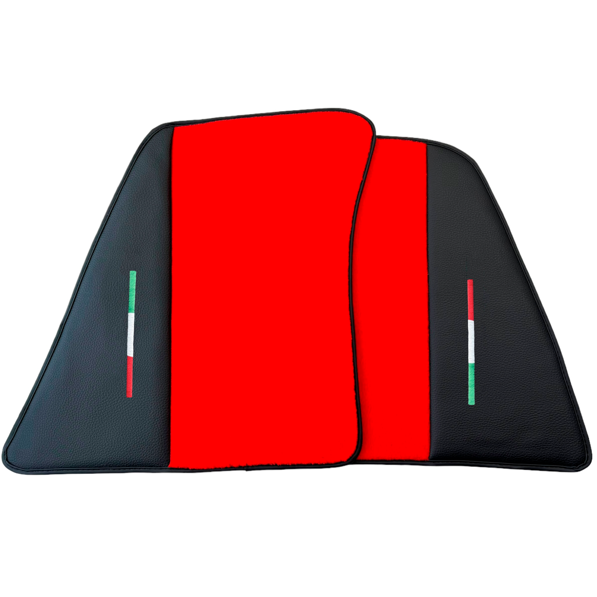 Red Car Mats for Ferrari 296 GTB (2022-2024) with Leather