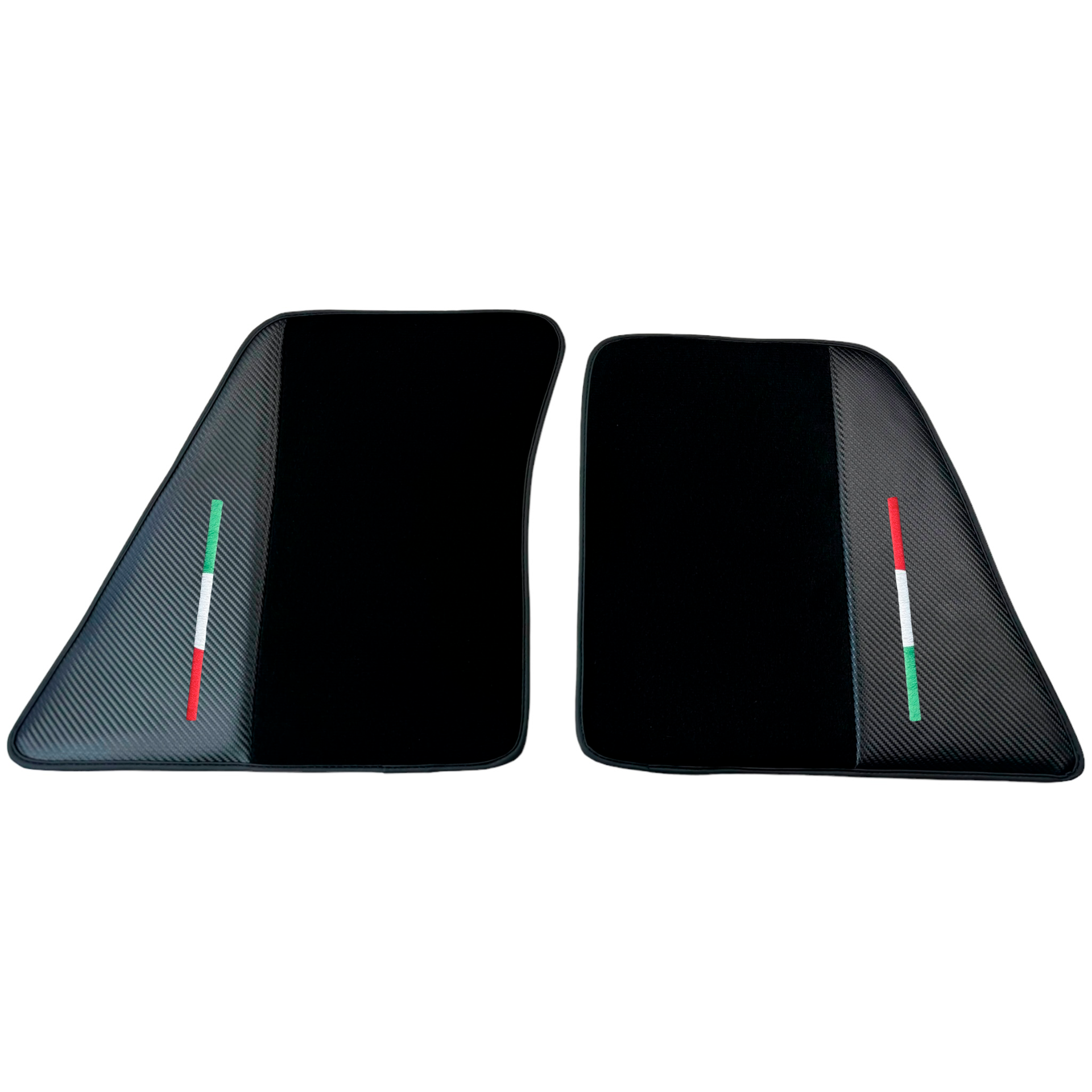 Black Car Mats for Ferrari 296 GTB (2022-2024) with Carbon Fiber