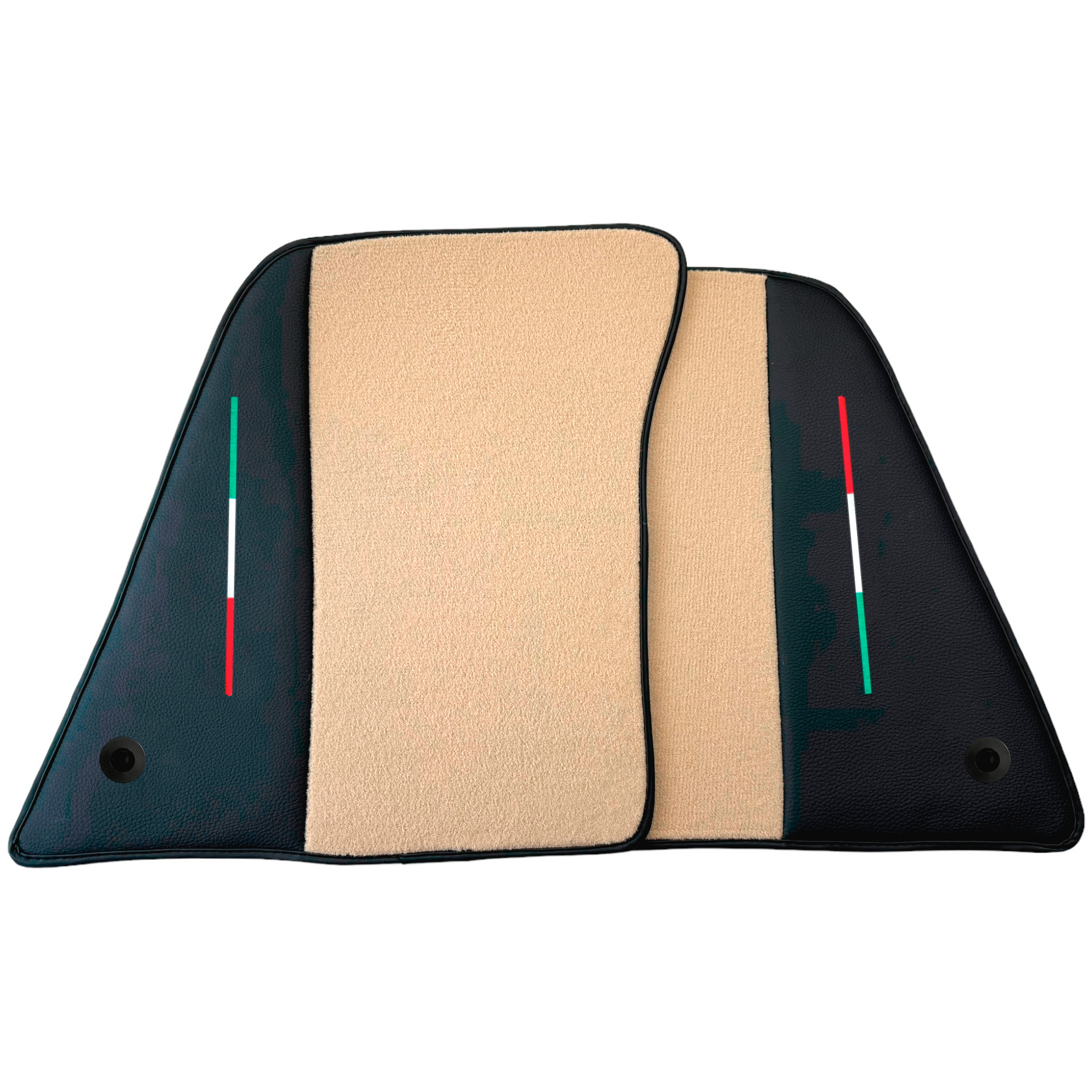 Beige Car Mats for Ferrari SF90 Stradale (2019-2024) with Leather