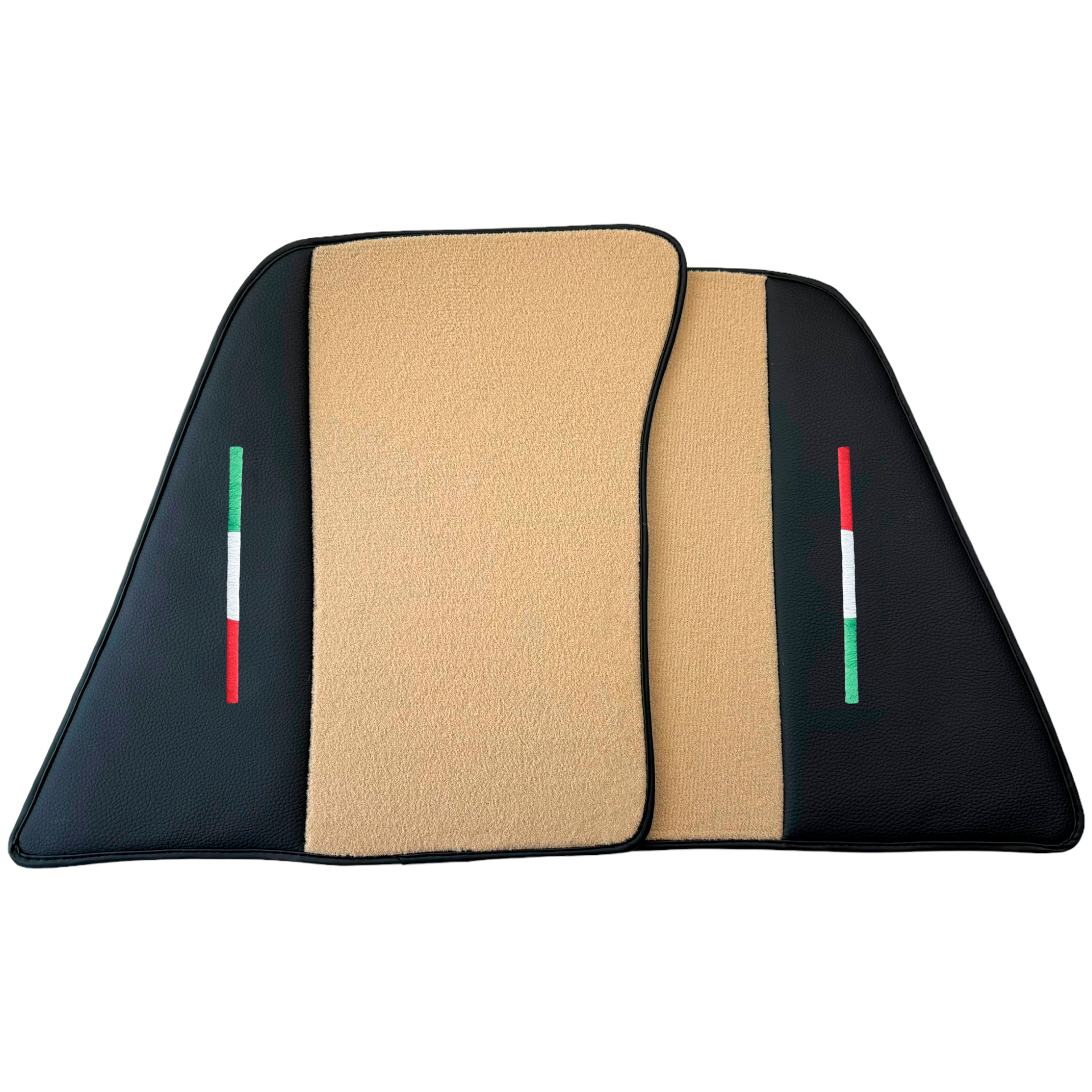 Beige Car Mats for Ferrari 296 GTB (2022-2024) with Leather