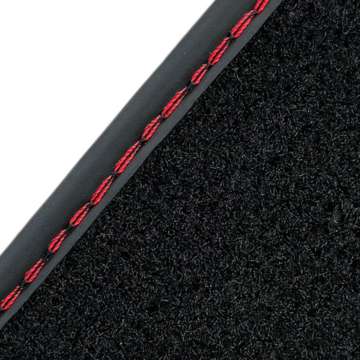 Black Floor Mats for Ferrari Purosangue with Leather and Black Trim | Italian Edition - Scuderia