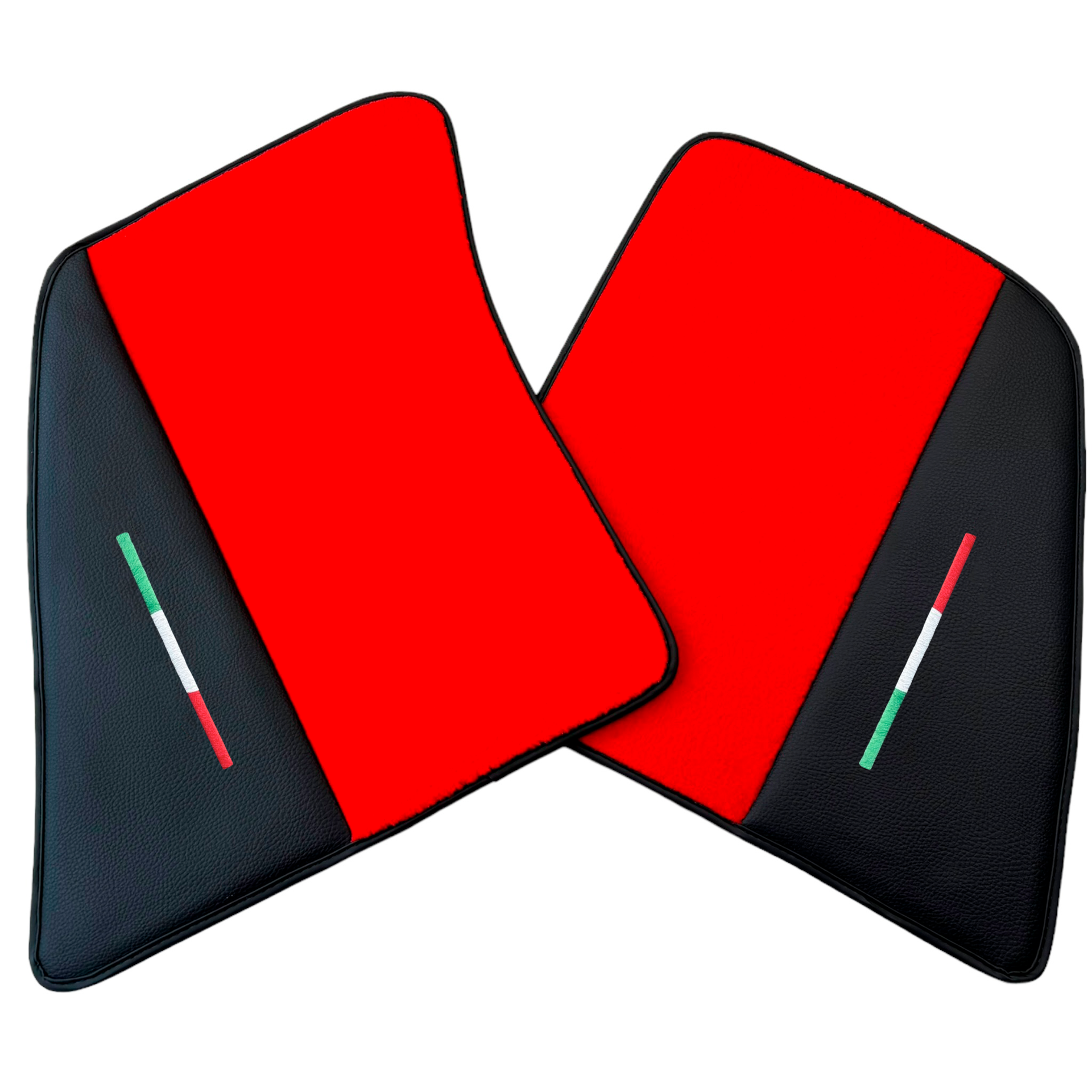 Red Car Mats for Ferrari 296 GTB (2022-2024) with Leather