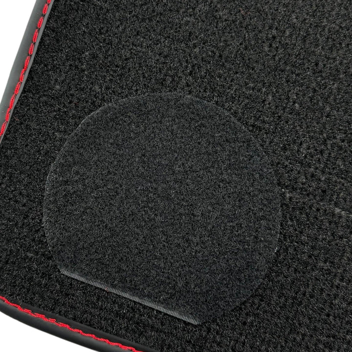 Black Floor Mats for Ferrari Purosangue with Leather and Black Trim | Italian Edition - Scuderia