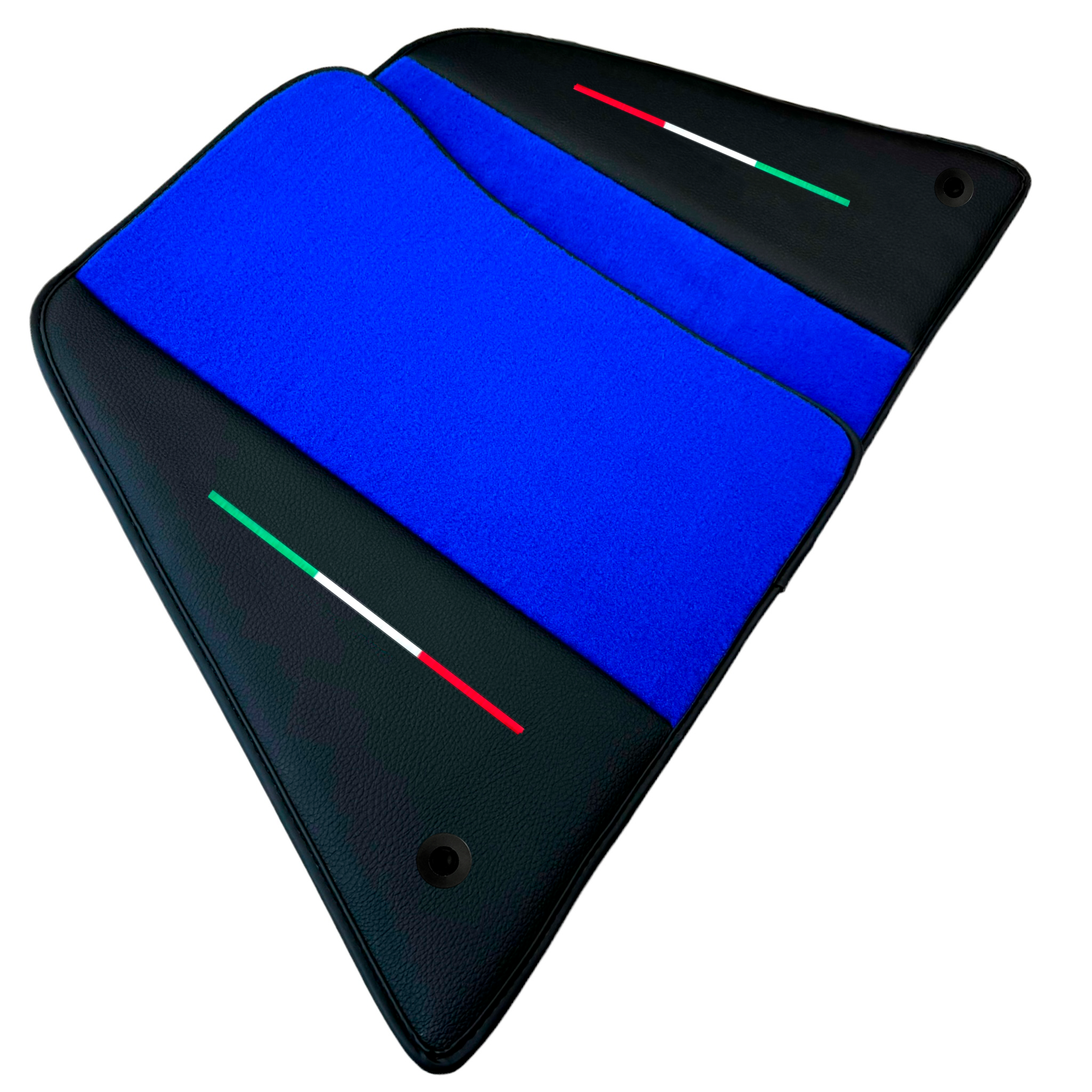 Blue Car Mats for Ferrari SF90 Stradale (2019-2024) with Leather