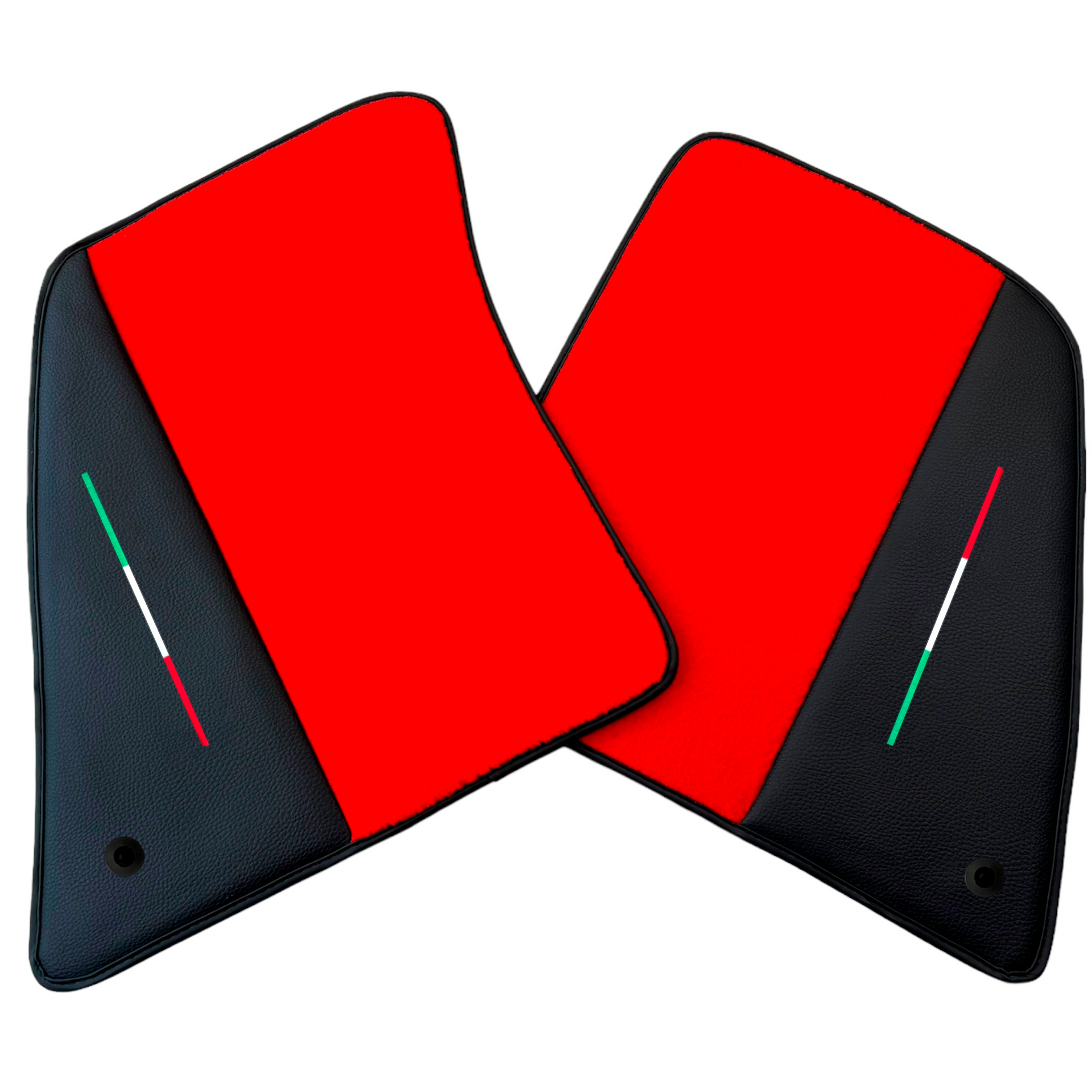 Red Car Mats for Ferrari SF90 Stradale (2019-2024) with Leather