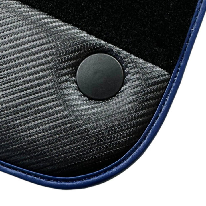 Black Floor Mats for Ferrari 812 GTS (2019-2023) with Carbon Leather