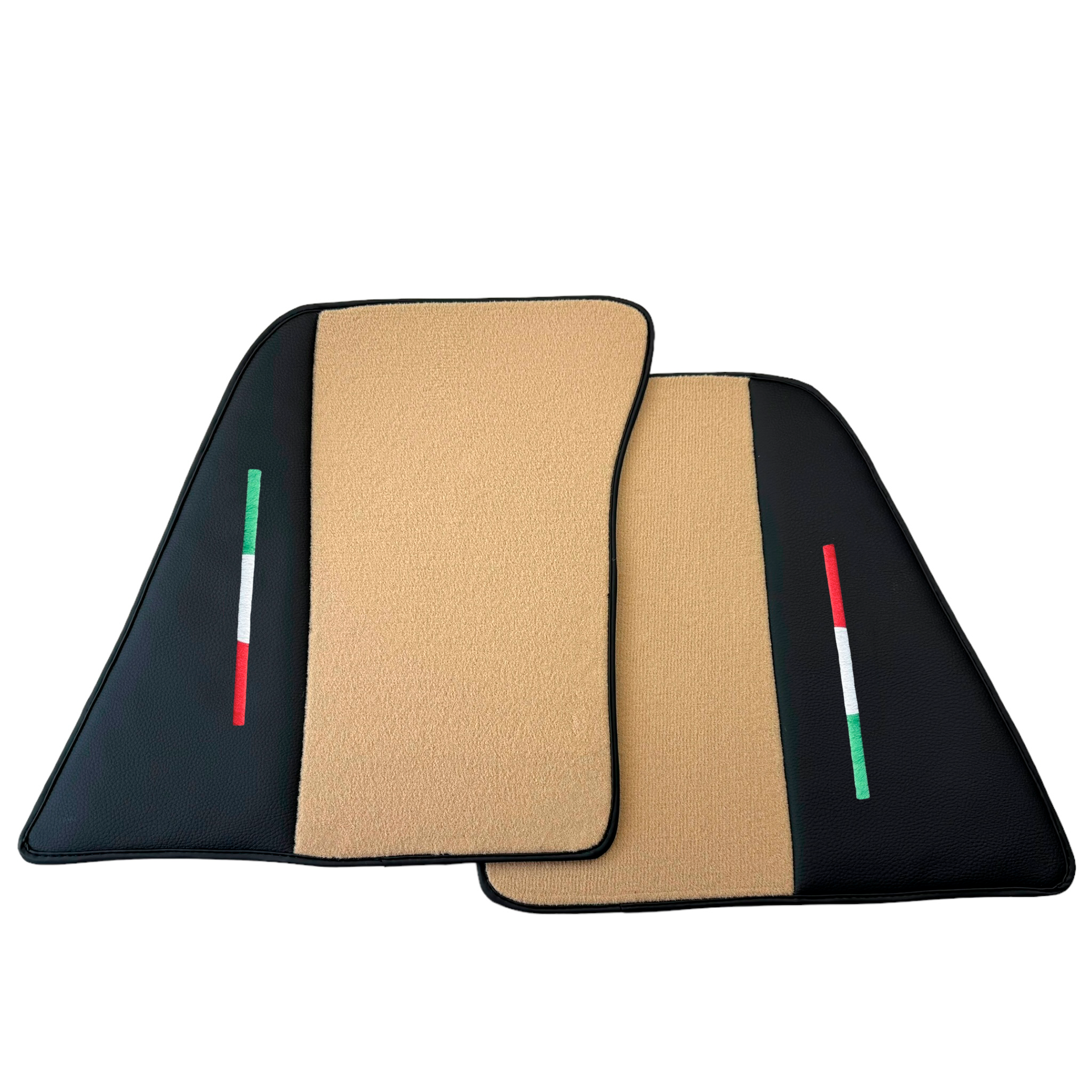 Beige Car Mats for Ferrari 296 GTB (2022-2024) with Leather