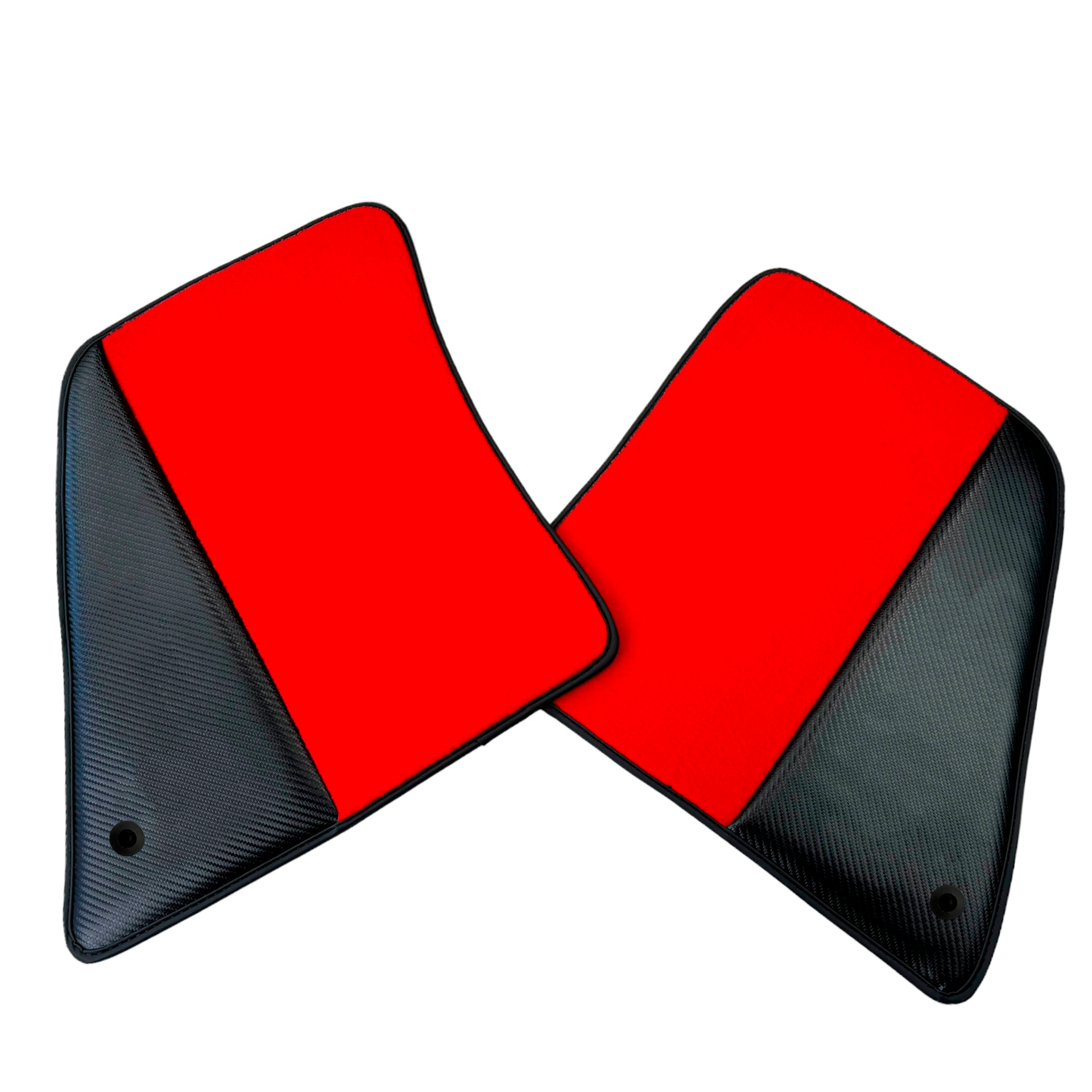 Red Car Mats for Ferrari SF90 Stradale (2019-2024) with Carbon Fiber