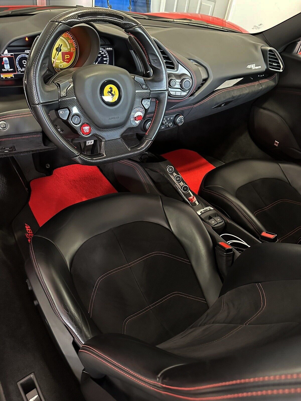 Ferrari 488 Spider Red Car Mats