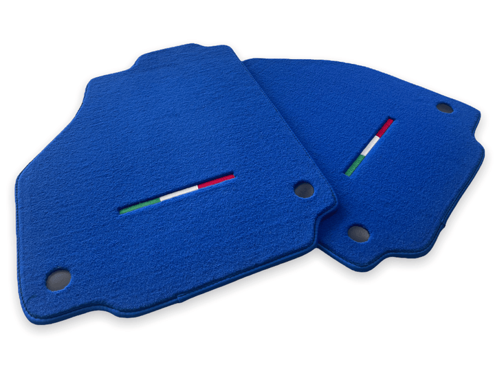 Floor Mats For Ferrari 458 Spider 2012-2015 Blue Scuderia Brand Italian Edition - Scuderia